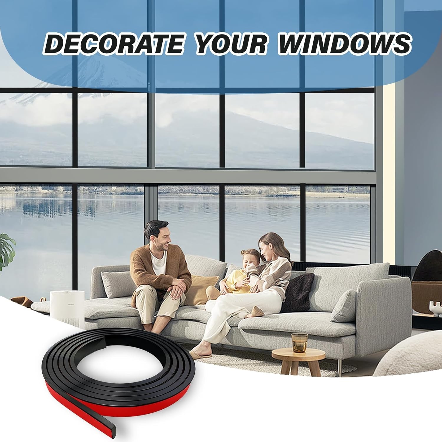 5 PCS Peel and Stick Window Grid Kit – Custom Lengths for Elegant Windows