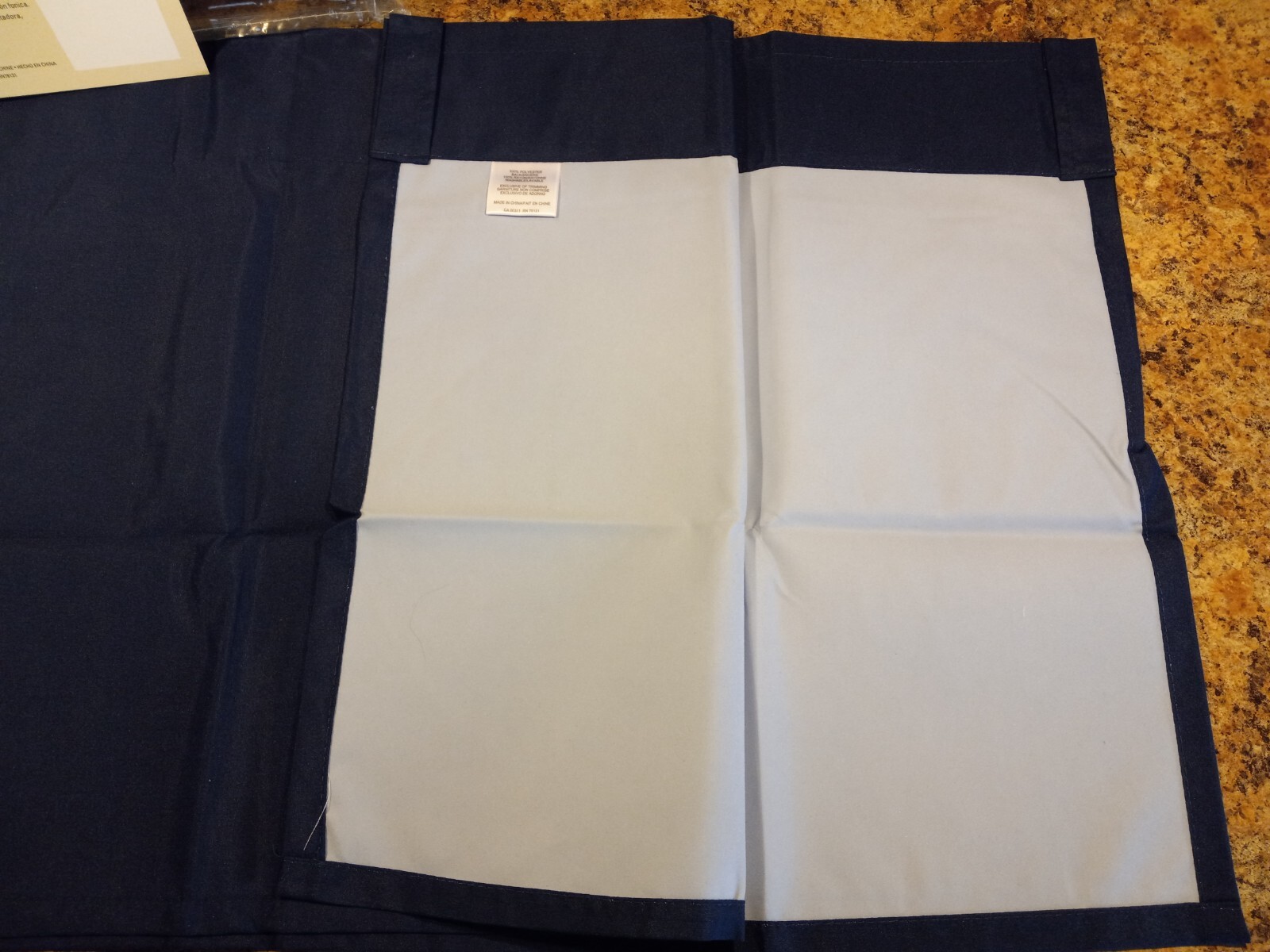 1 Therma Logic Header Valance Insulated Navy Blue Polyester-Rayon 60″w x 16″l