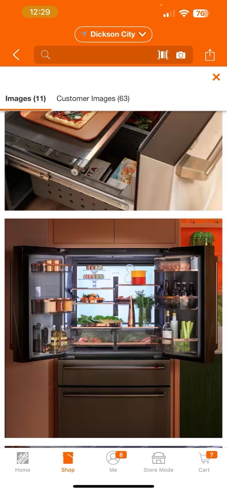 Cafe 36 Inch Redfrigerator