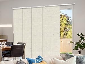Panel Track Blinds for Sliding Glass Door, Adjustable Track for Patio Entry,