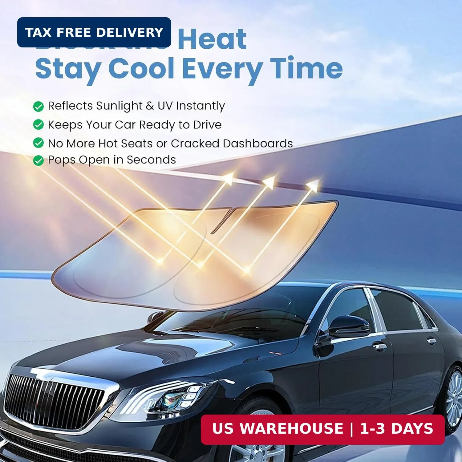 Windshield Sun Shade for Toyota RAV4 2019 2020 2021 2022 2023 2024 2025 – Custom