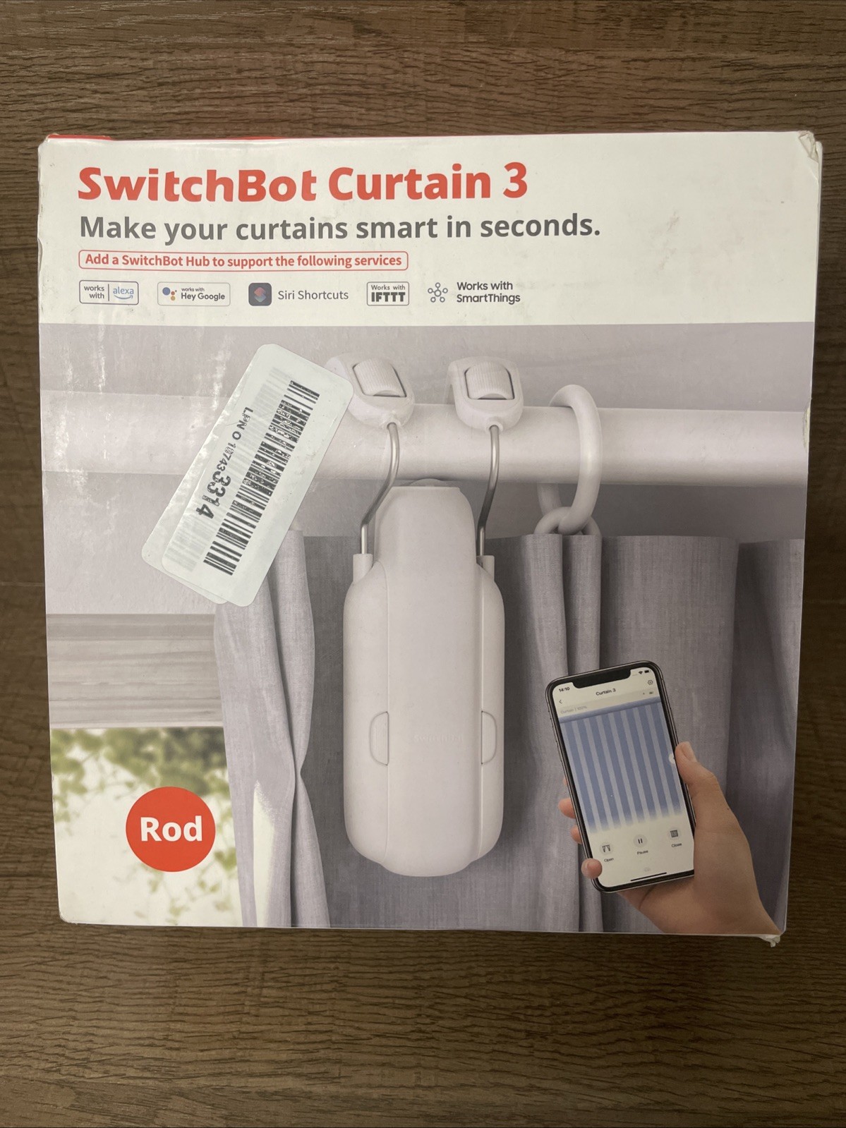 SwitchBot Curtain 3 Automatic Curtain Opener – Bluetooth Remote Smart Control