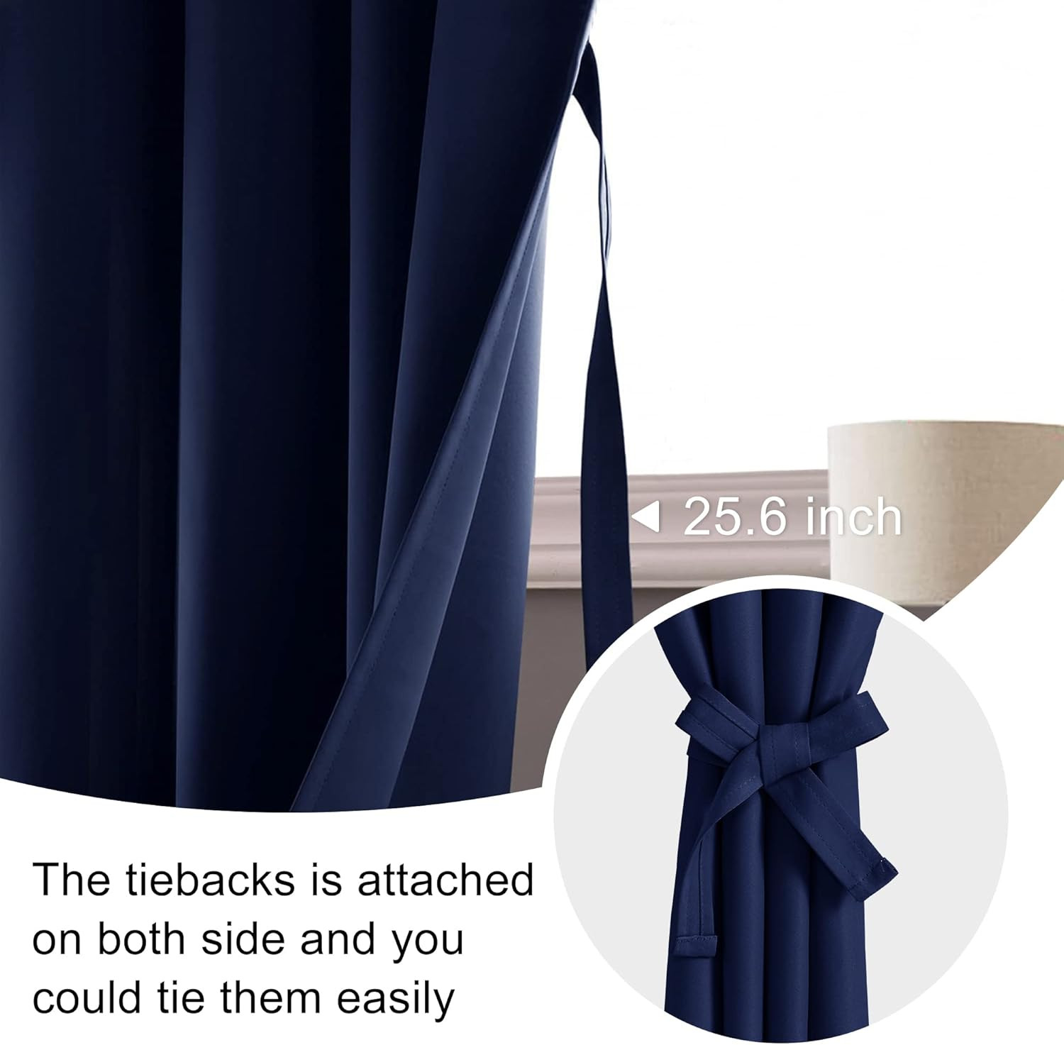 Blackout Curtains for Bedroom– Thermal Insulated,Noise Reducing Room Darkening D