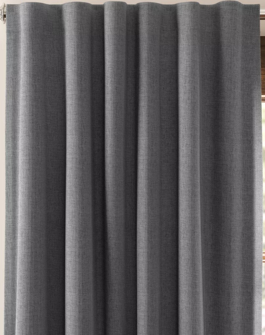 Threshold 84×50″ Aruba Blackout Curtain Panel Charcoal (Marks) 068030404*