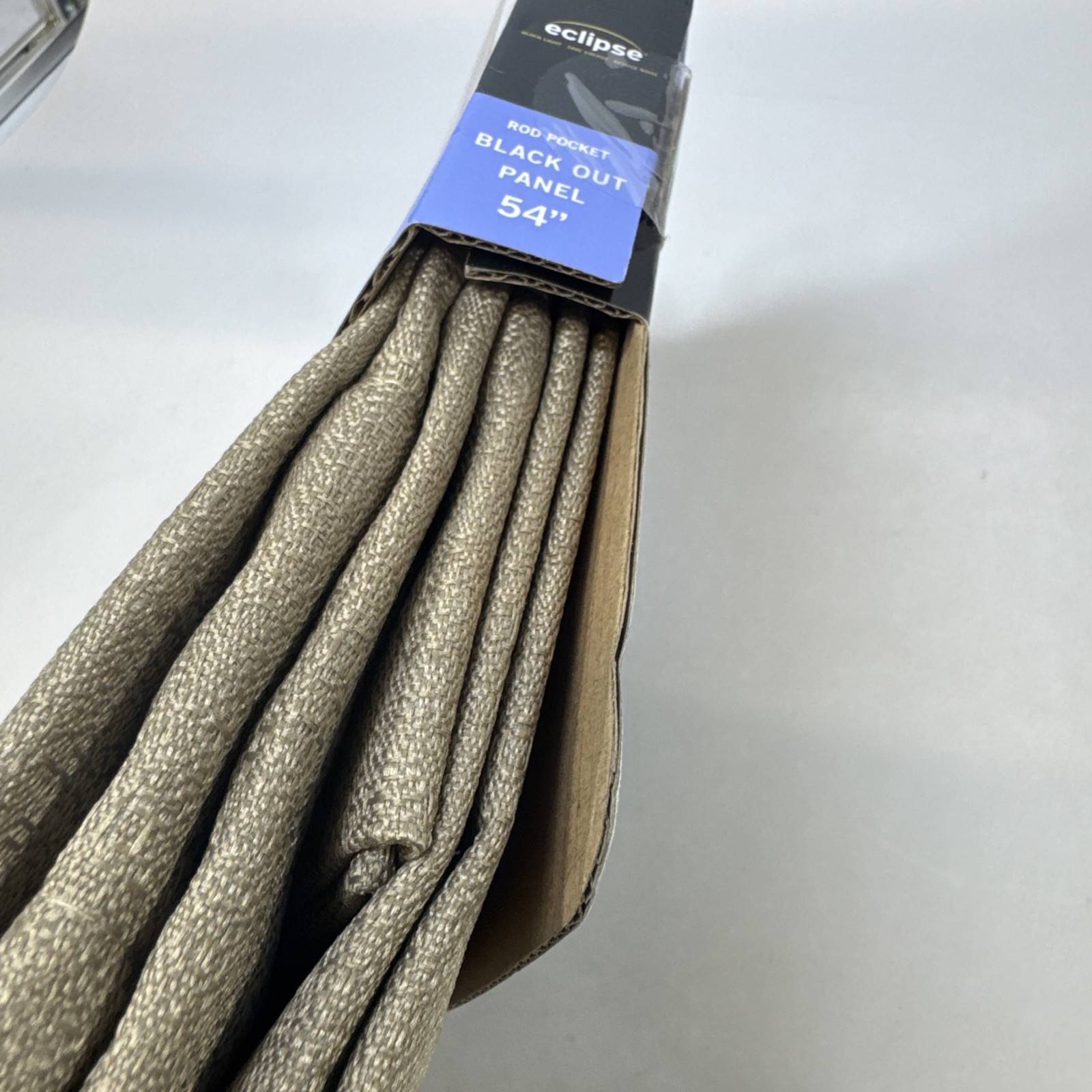 Eclipse Curtain 1 Panel Samara Latte 54” Blackout Rod Pocket New