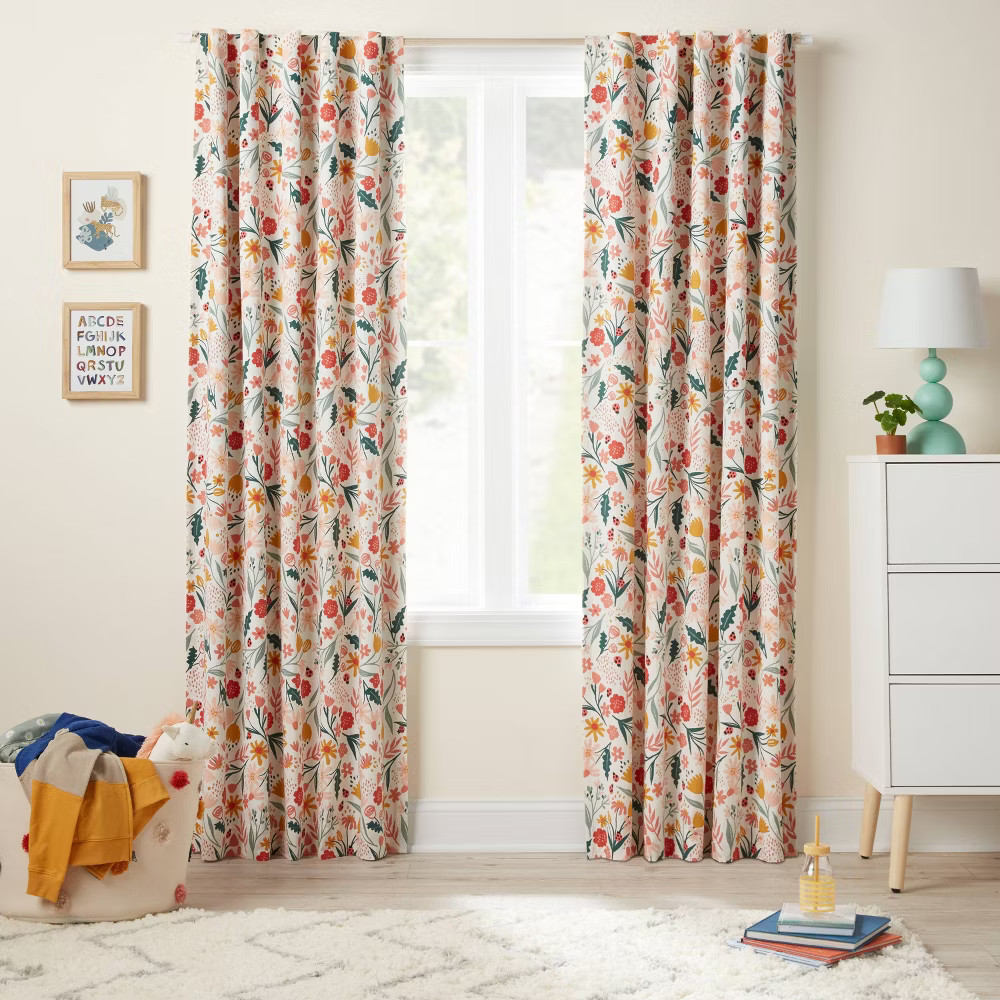 42″W x 84″L In the Garden Kids’ Blackout Window Curtain Panel –