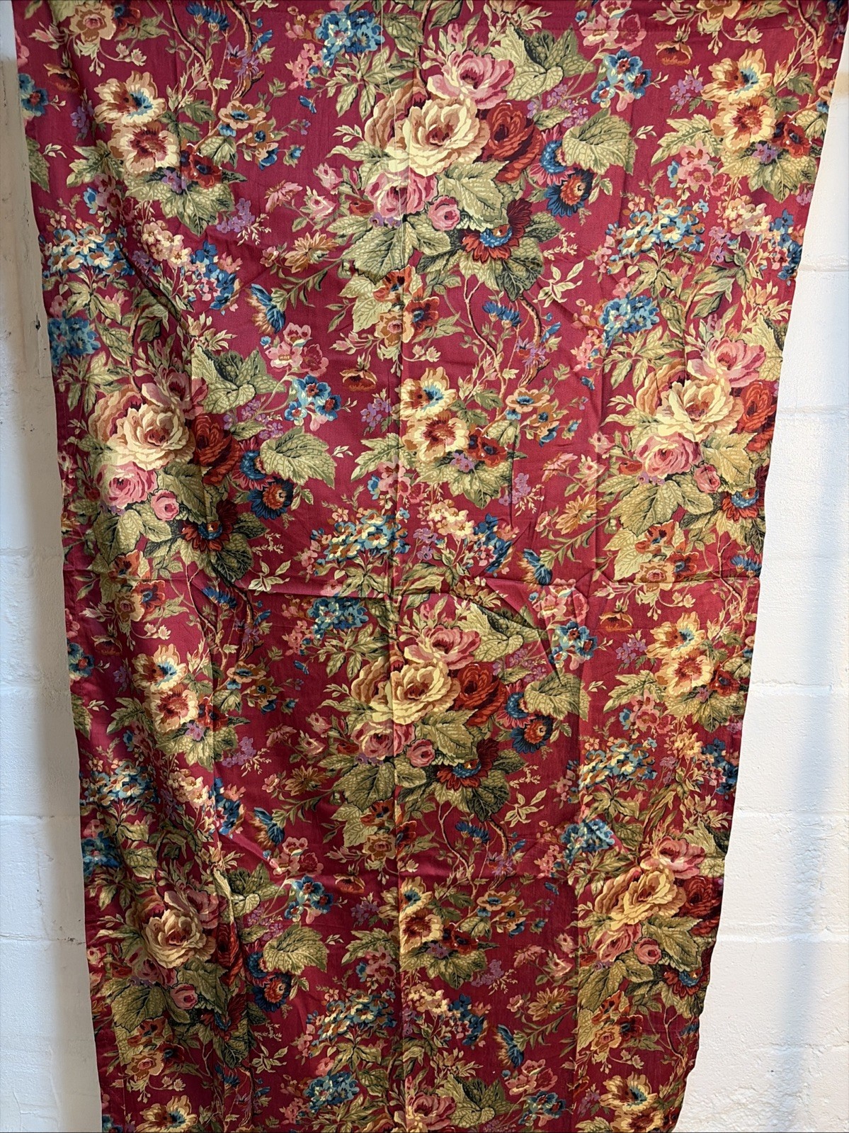 Chaps Home 100% Cotton Floral Curtin Panel 34in x 58 in Rod Pocket