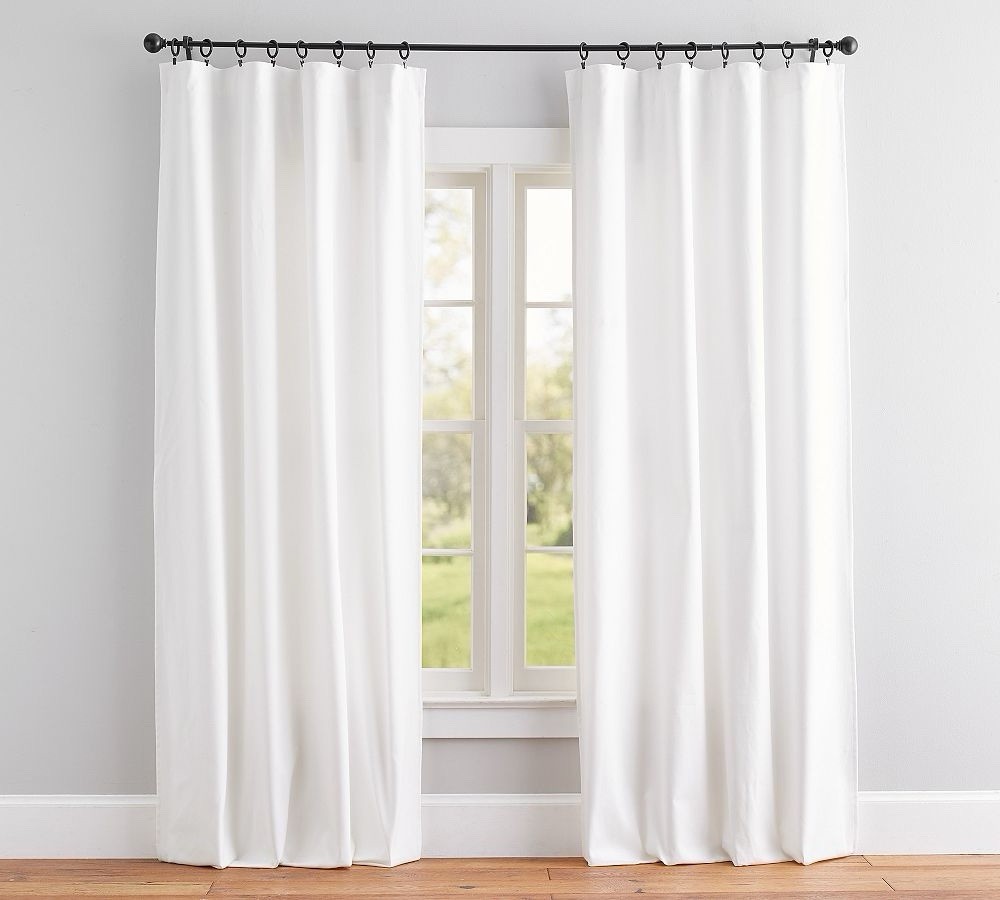 Pottery Barn 100”W X 108”L BLACKOUT Curtains WHITE 2 Panels Savings! NEW