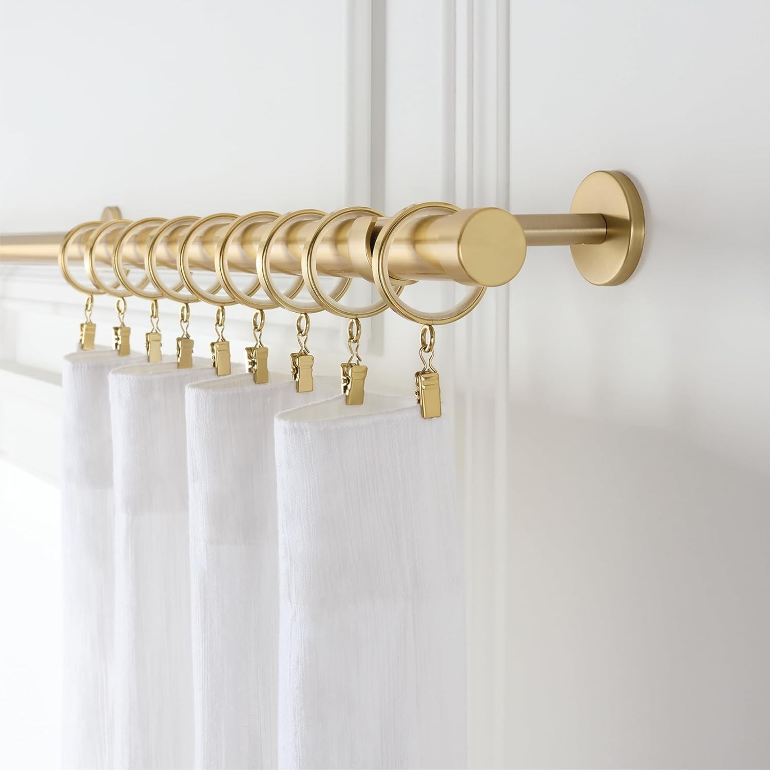 Designer Series – Easy Glide 18 Count Curtain Rings – Metal with Smooth, Qui…