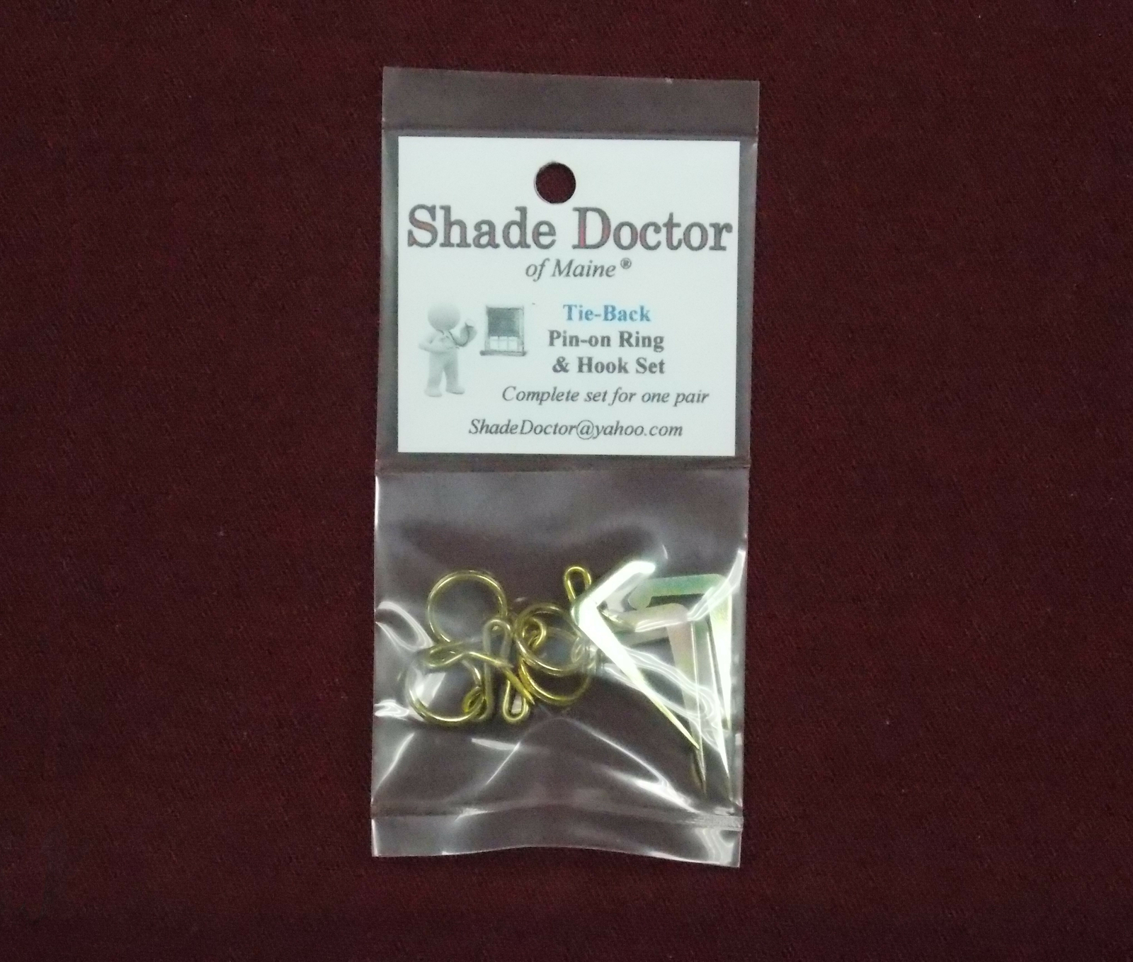 TIE-BACK Tenter Hooks & Pin-on Rings (4-Pack)
