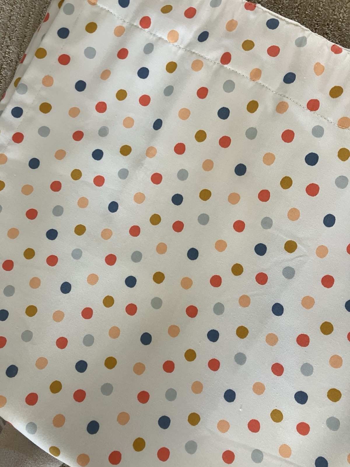 Pillowfort Lined White W/ Polka Dots Curtains 2 Panels 42×84