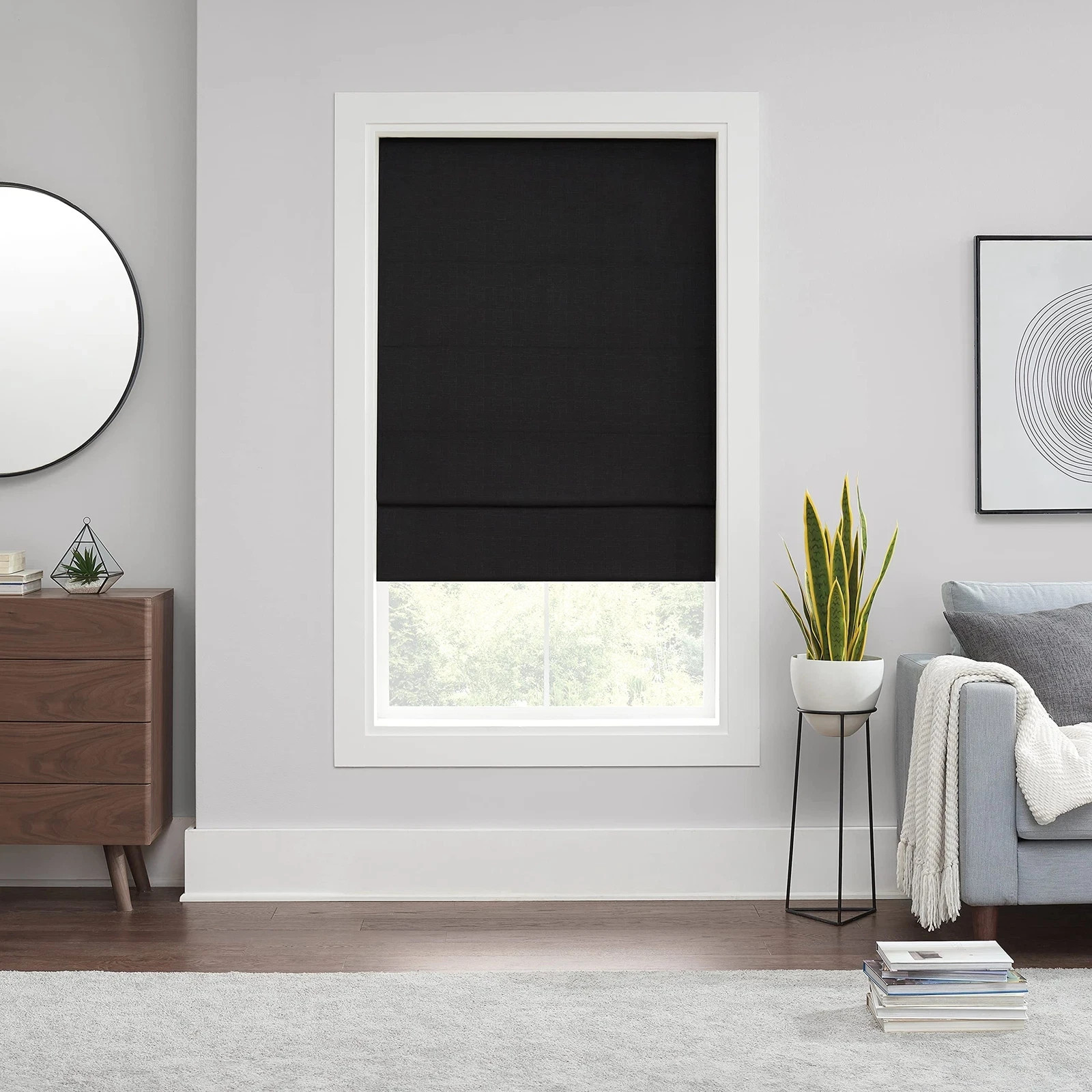 Eclipse Kylie 100% Blackout Window Roman Shade 23 in Wide x 64 in Long