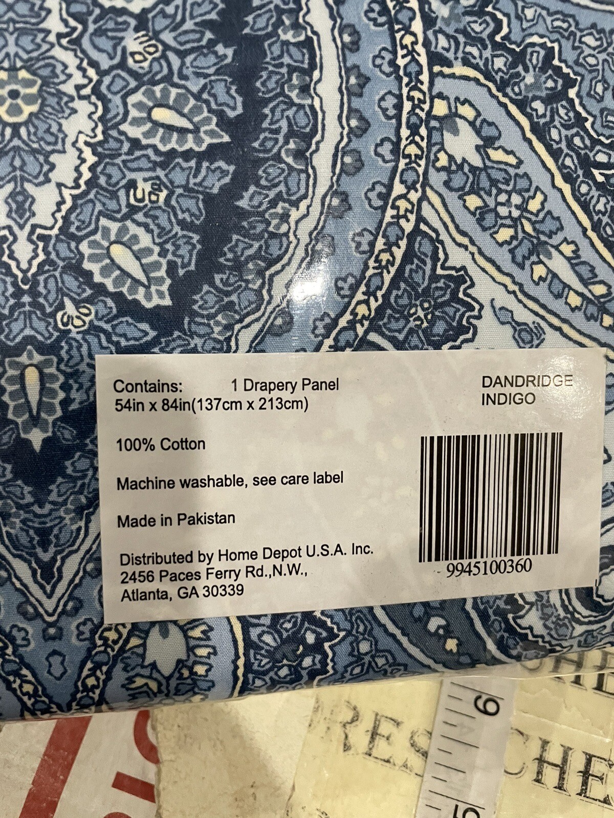 Home Decorators Collection Semi-Opaque Dandridge 84 in. L Cotton Drapery Panel