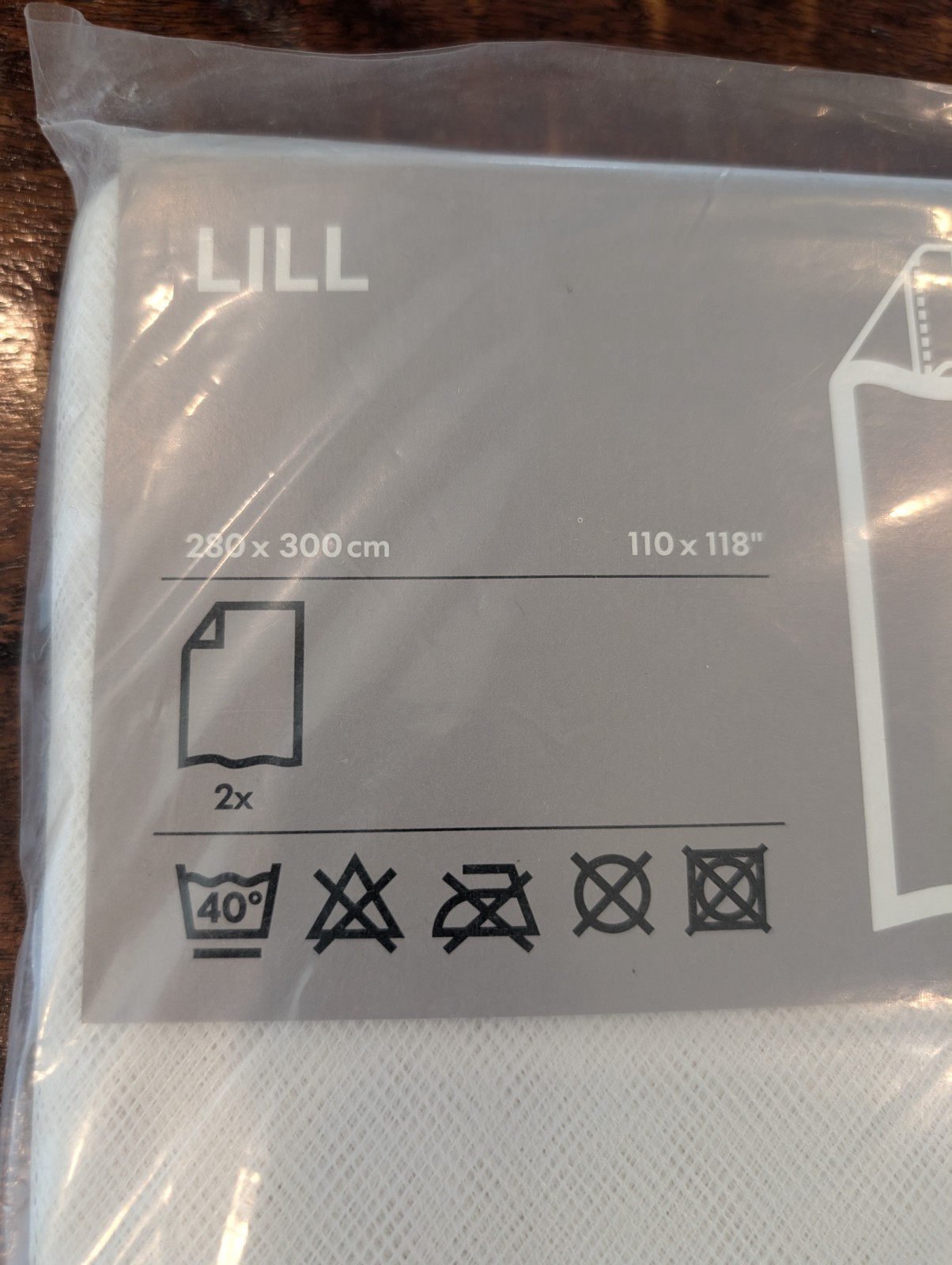Lot Of 3 IKEA 100.702.62 Lill Sheer White Curtains 2 Panels Each 110” x 118”