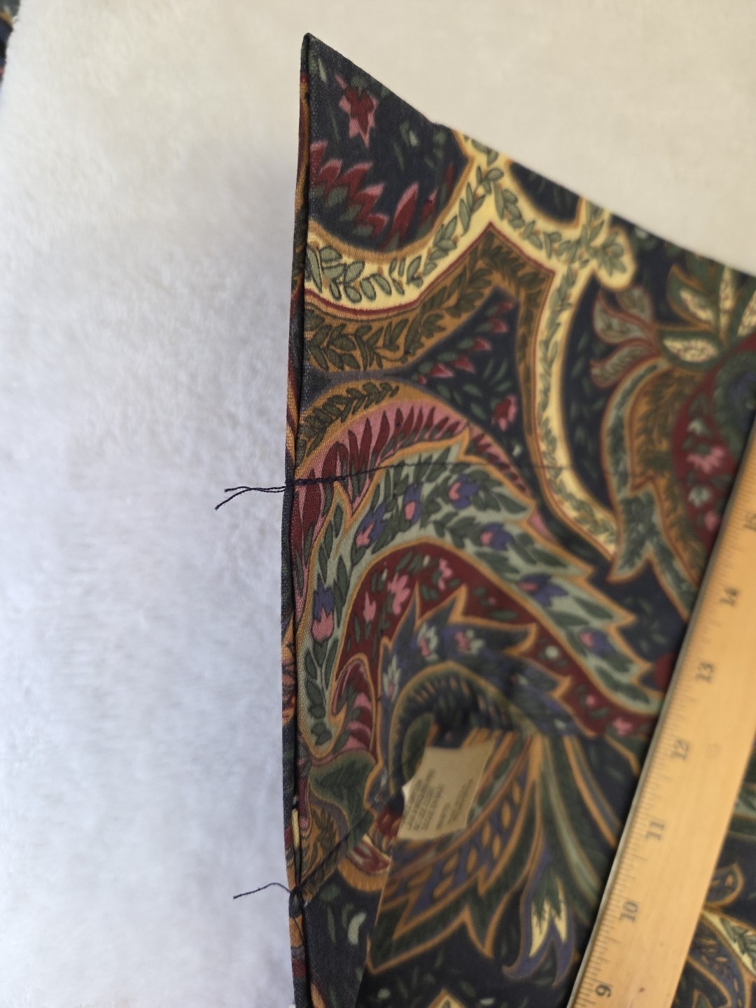 2 Vtg 90s Croscill Valances Jacobean Paisley Rod Pocket Jewel Tones 17.5×88