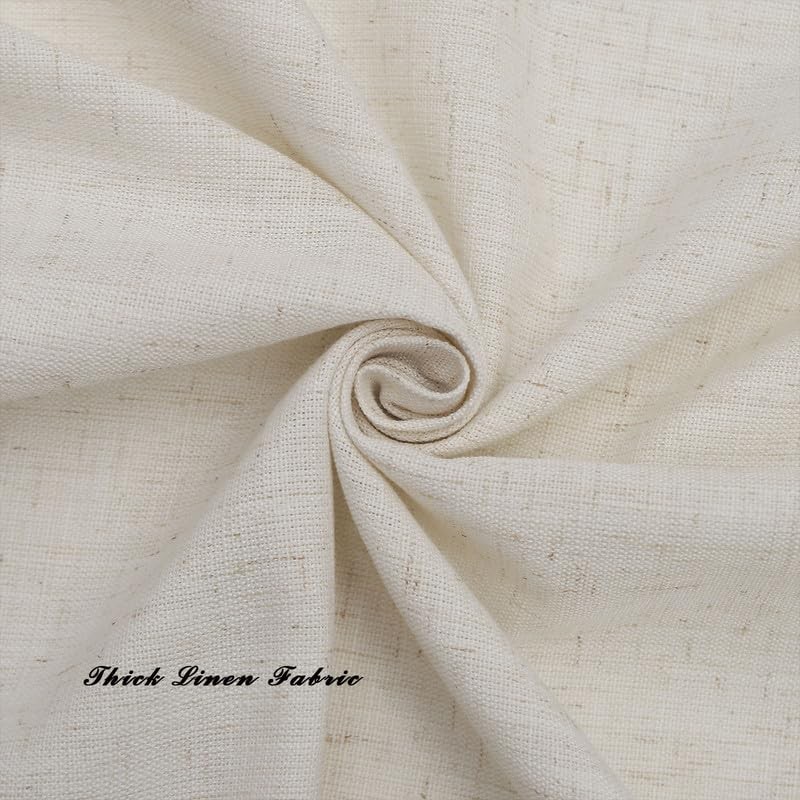 Grichril Pinch Pleated Linen Blended Curtains Semi-Sheer 72×96 inch (1 Panel)