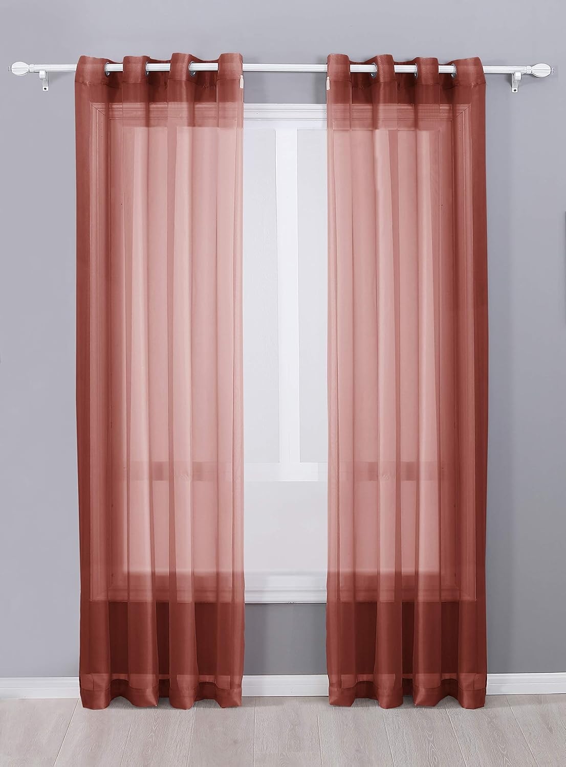 YHSF Grommet Sheer Curtain set 2 panel 54×84 Inches 2 panel Pack