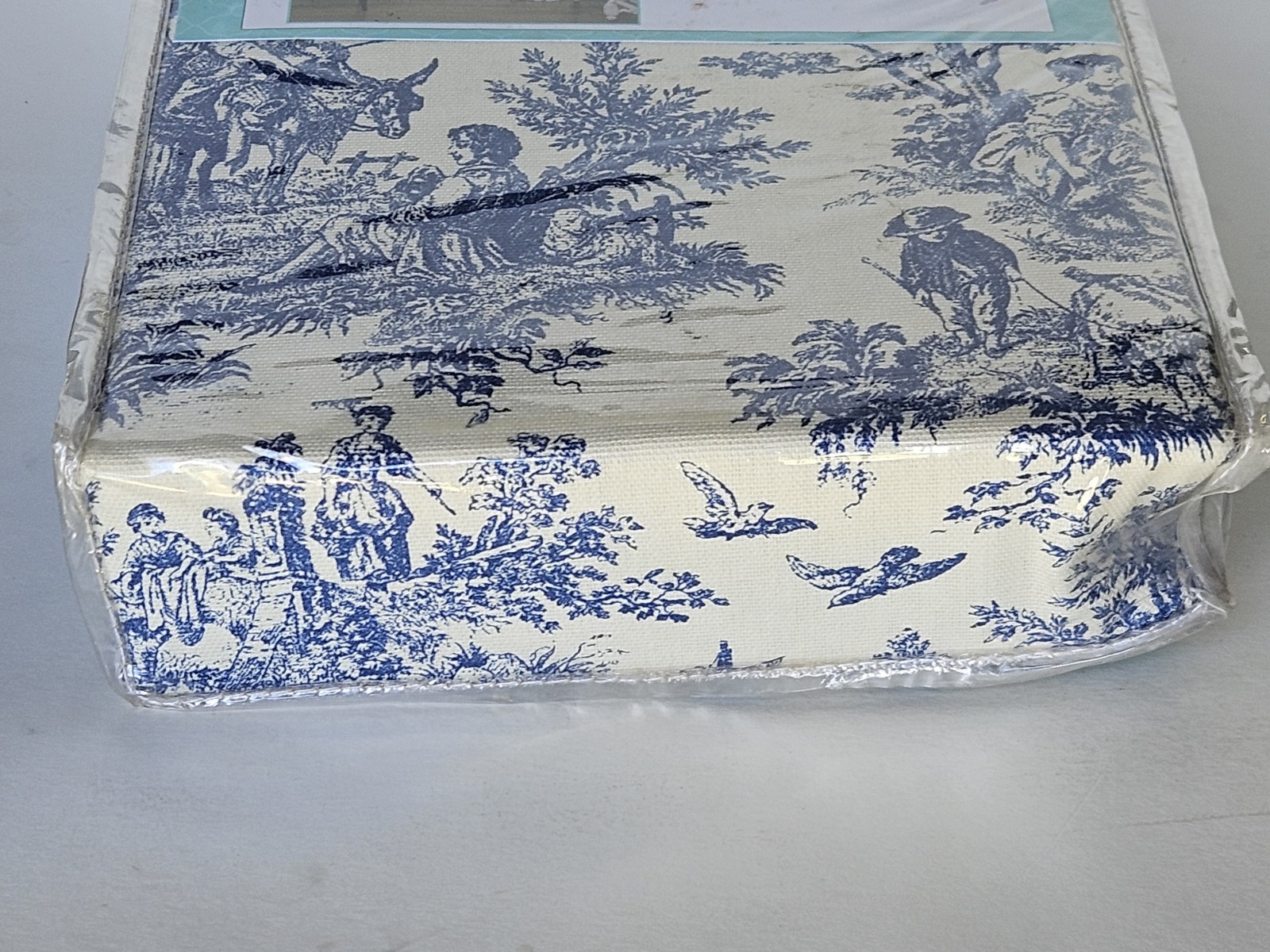 Waverly CHARMED LIFE Curtain Panel Cottagecore French TOILE Blue