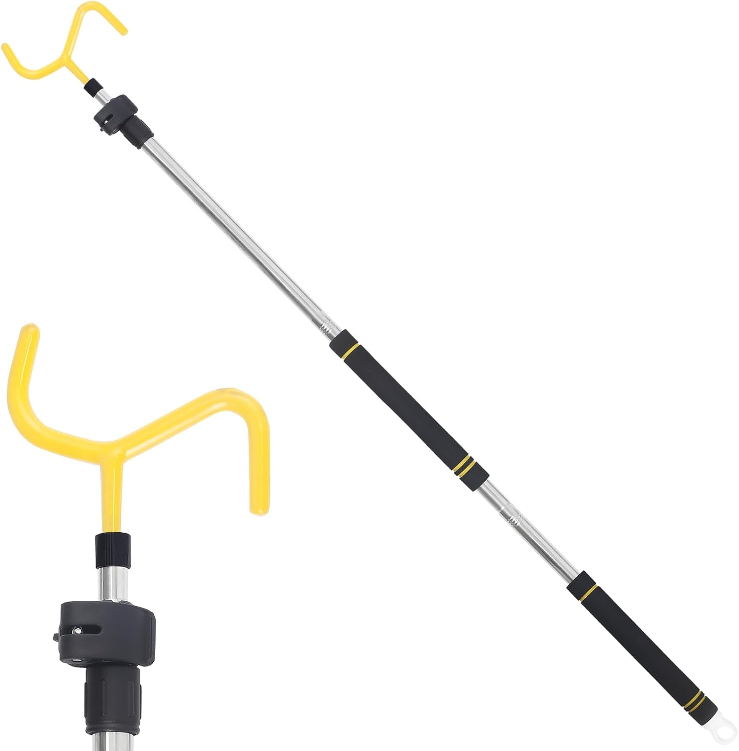 Curtain Pull Wand, Drapery Pull Rod for Curtains Adjustable 3-7.7 Feet