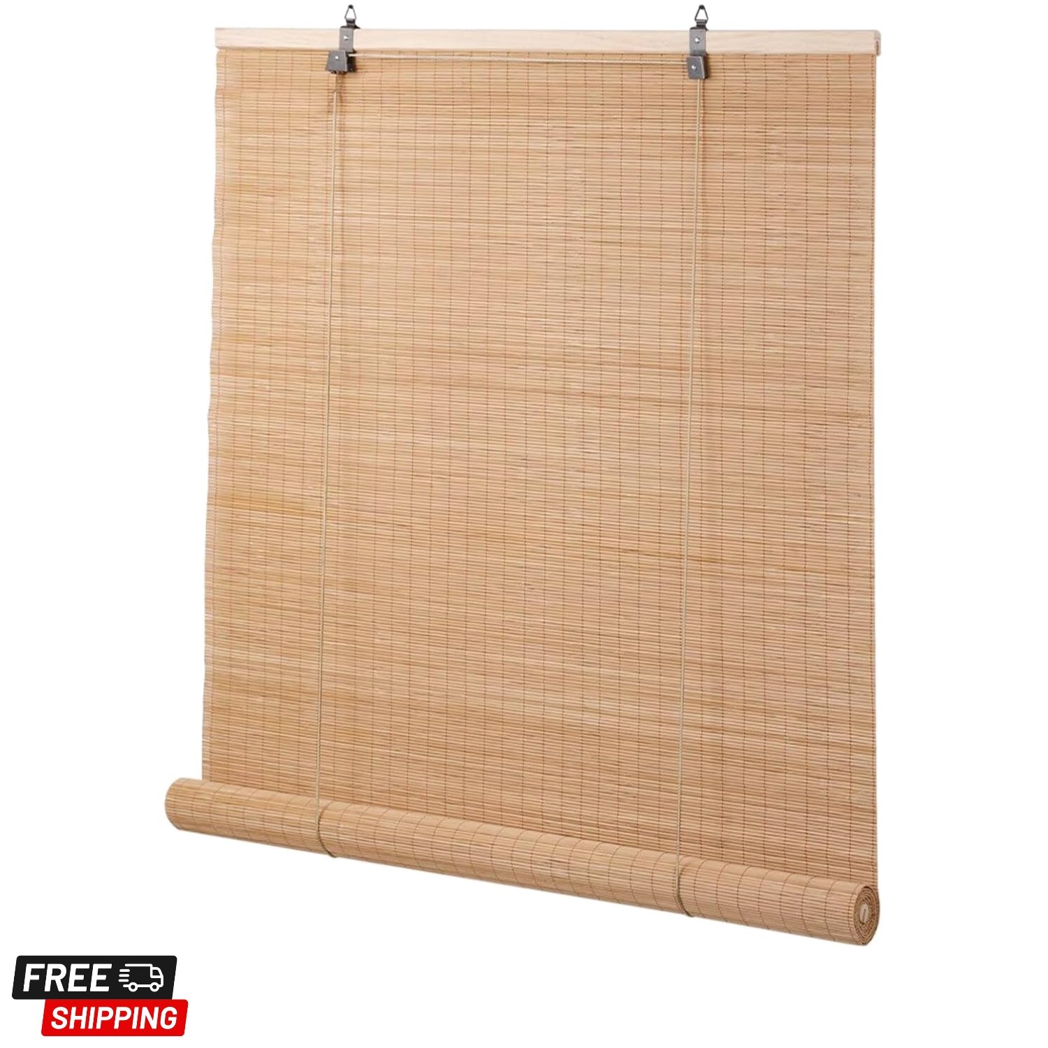 Customizable Bamboo Shades: 23″ W x 48″ H Light Filtering Window Treatments