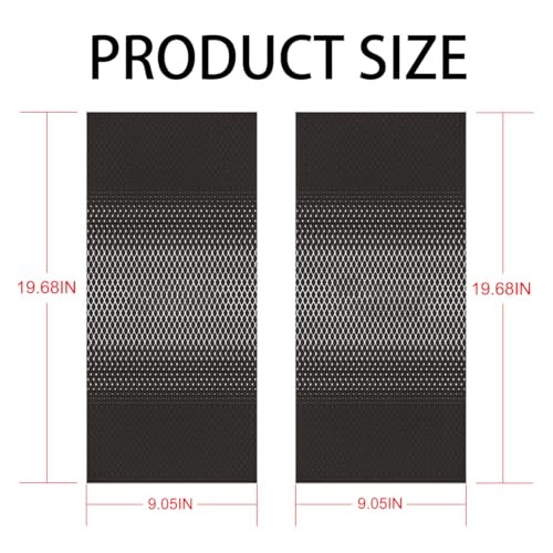 HZEL Carbon Fiber Car Window Pillar Stickers, 2PCS Waterproof Vehicle Black