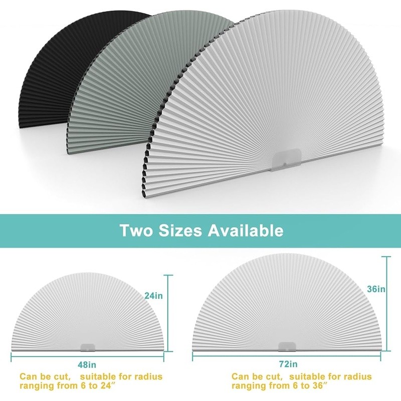 Arch Cellular Blackout Shades Easy Install Non-Woven Fabric Insulation Blinds US