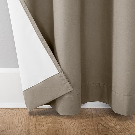 Sun Zero Cyrus Blackout Curtain Panel 40×84 Stone Rod Pocket Back Tab