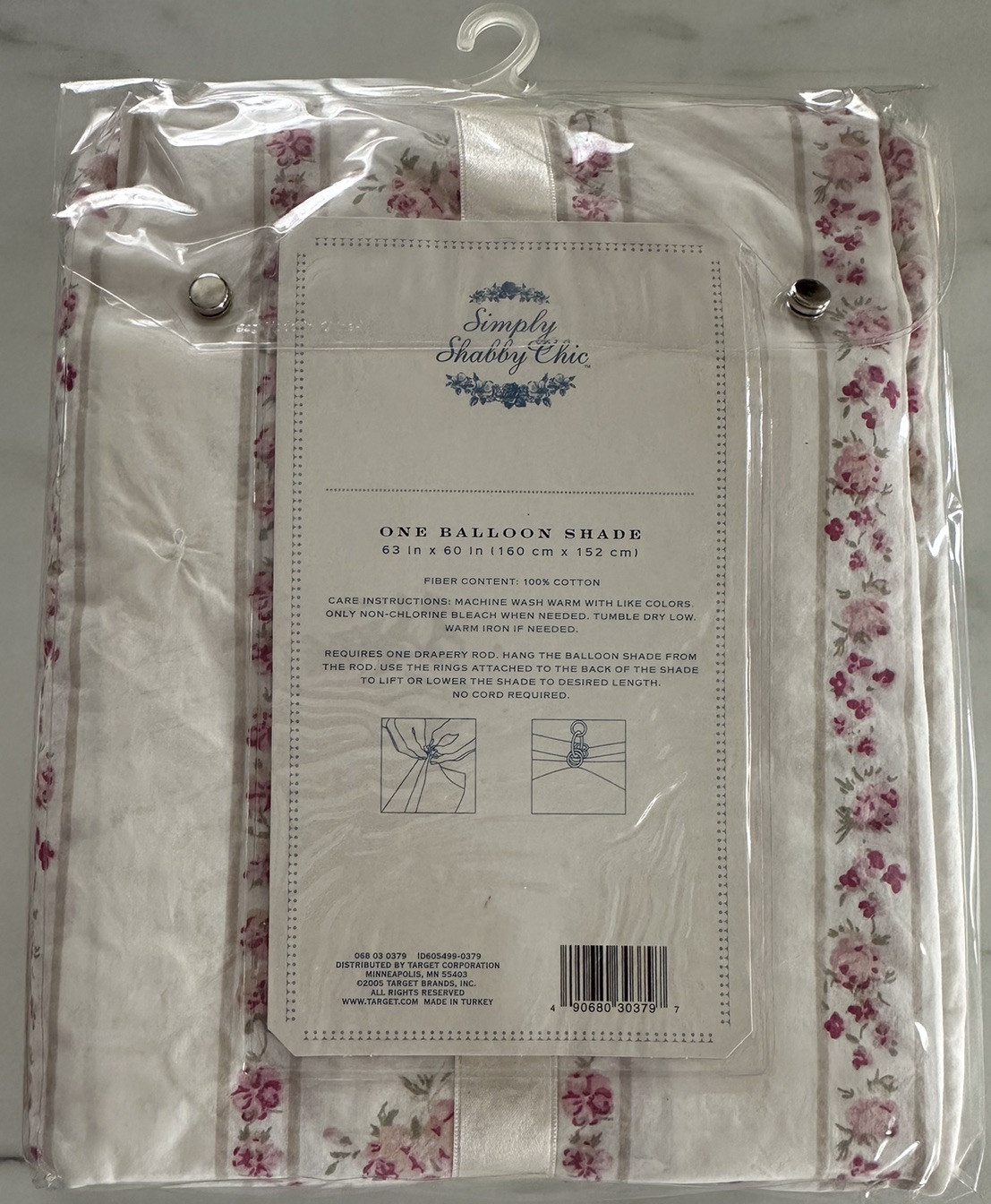 SIMPLY SHABBY CHIC Rachel Ashwell Blush Beauty Balloon Shade 60×63 🌸New🌸