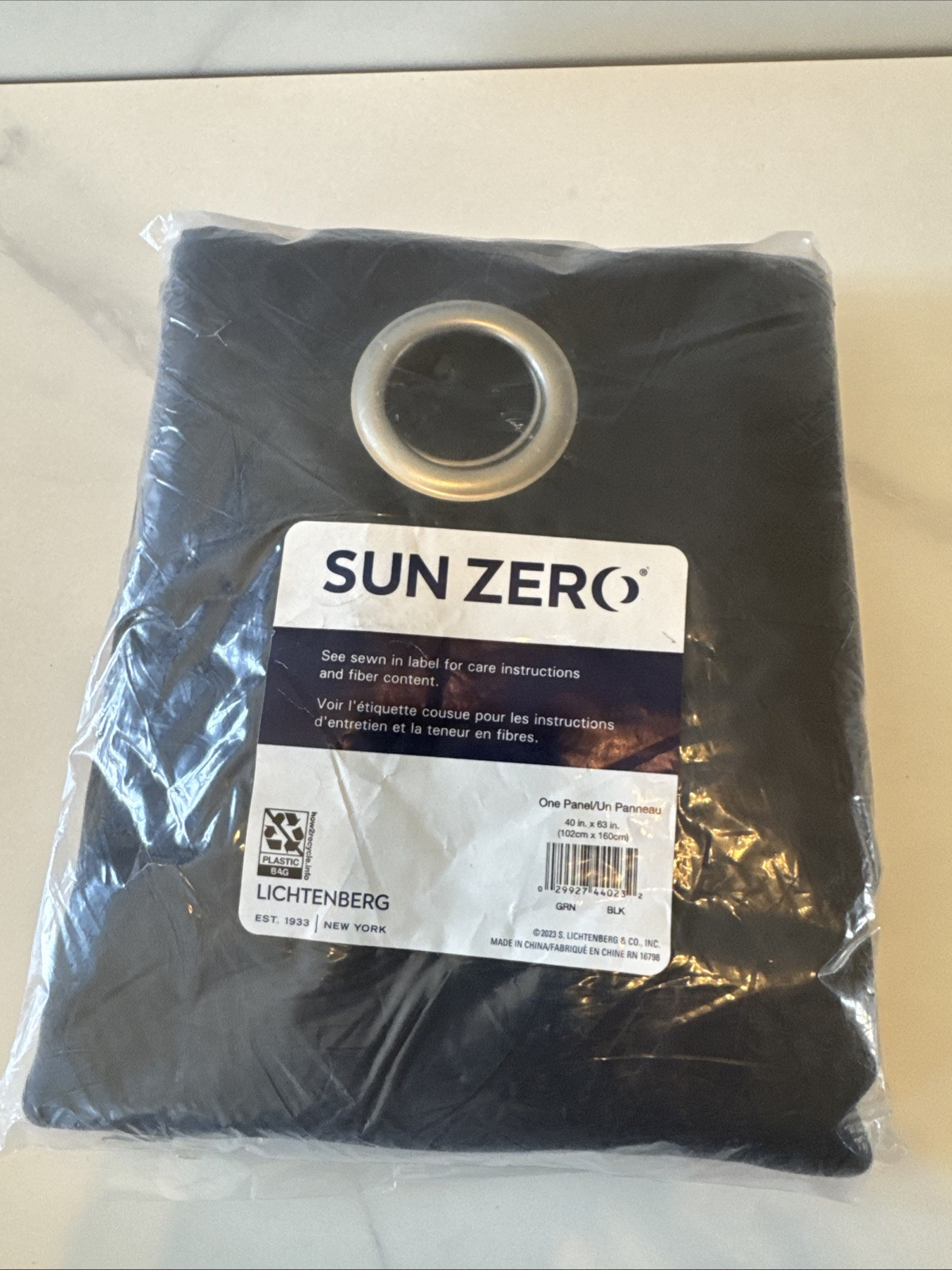 Sun Zero Oslo Theater Grade Blackout Grommet Top Curtain Panel 40″ X 63″ Black