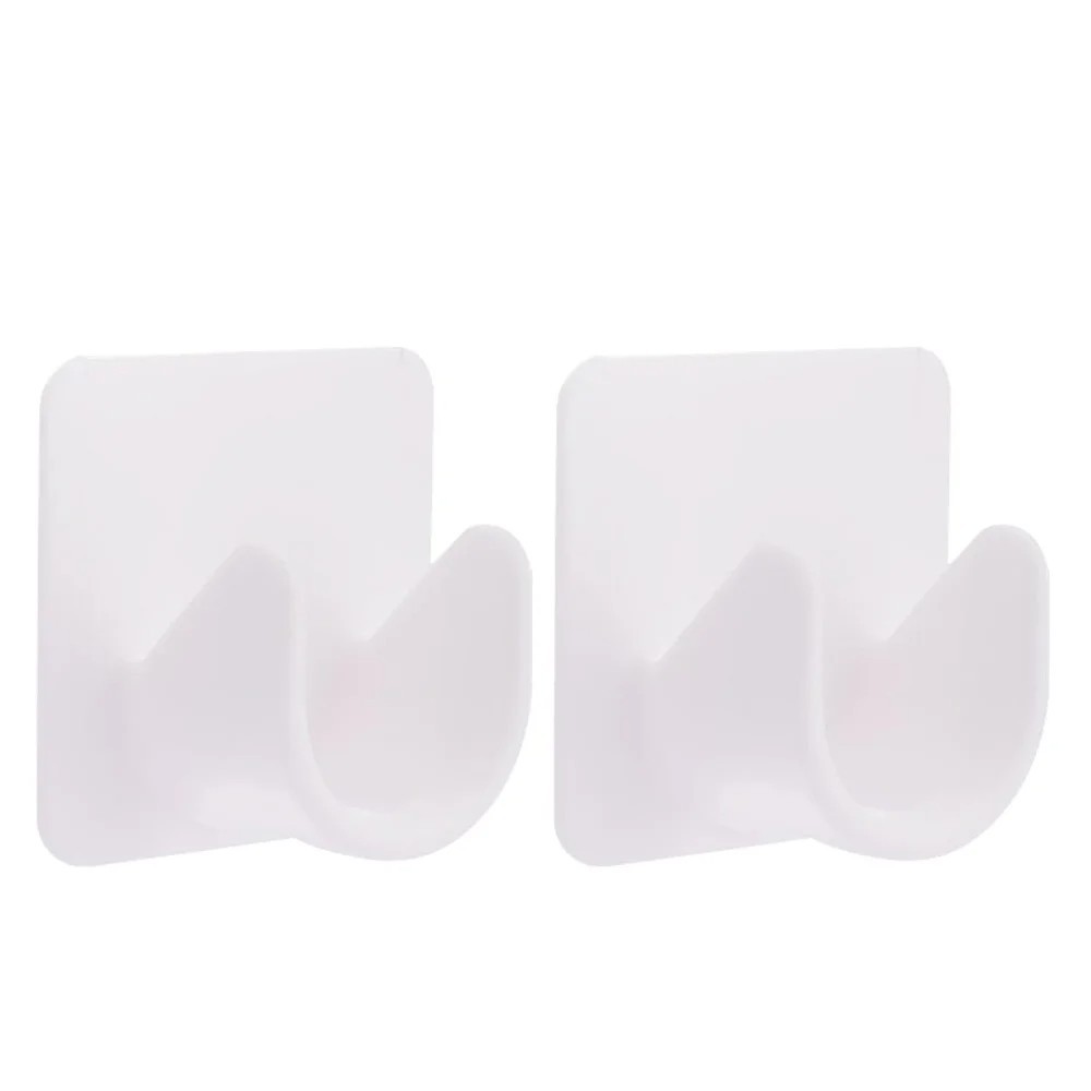Adjustable Self Adhesive Curtain Rod Hooks for Shower Curtain Rail Holder White