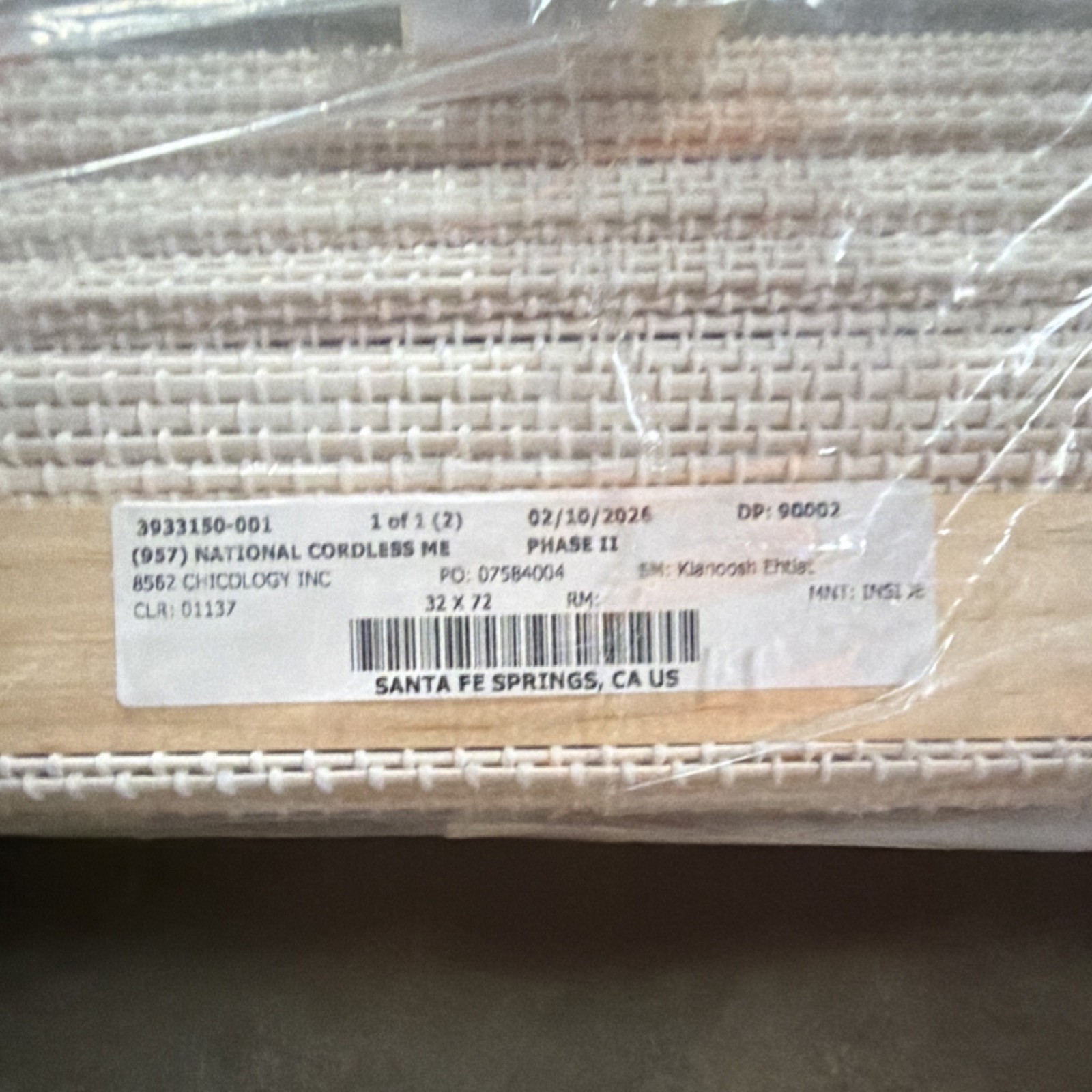 Chicology Light Filtering Cordless Bottom-Up Bamboo Window Shade Sand 32×72