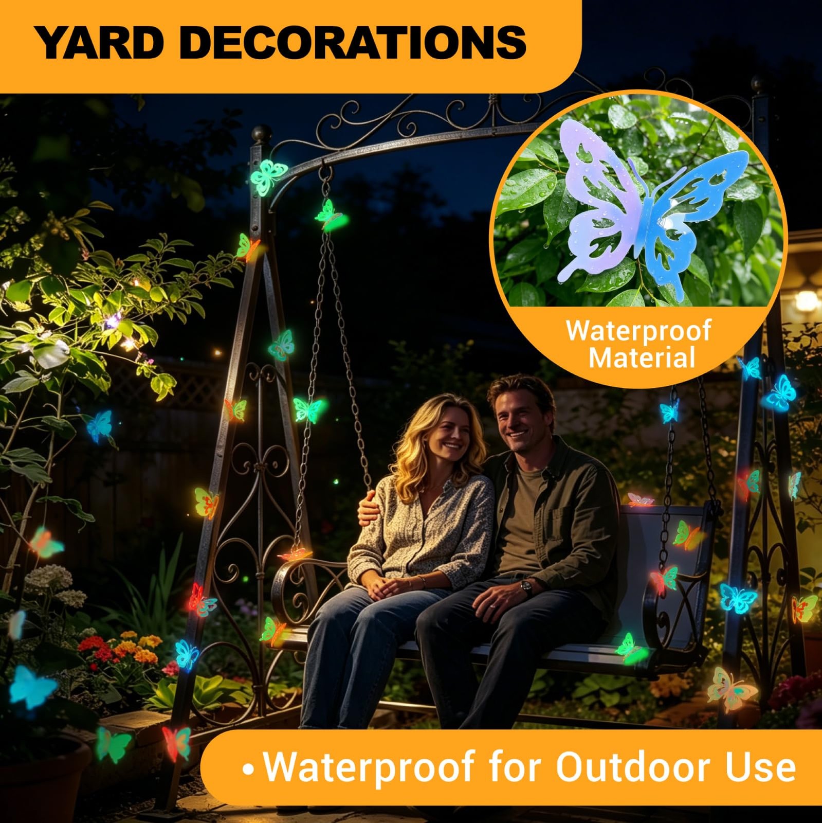 Glow in the Dark Holographic Butterfly Wall Decorations Luminous Color-Changi…