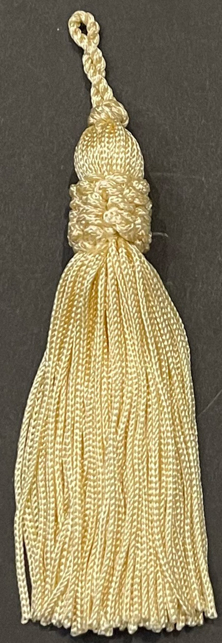 4″ Ivory Chainette Crown Tassel Tassels Lot Of 6 Holiday Trim