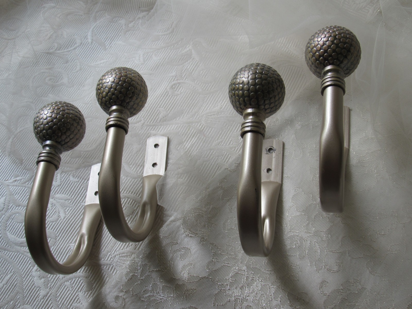 4 drapery tie-backs,metal hook tie-back,contemporary modern design,curtain hooks