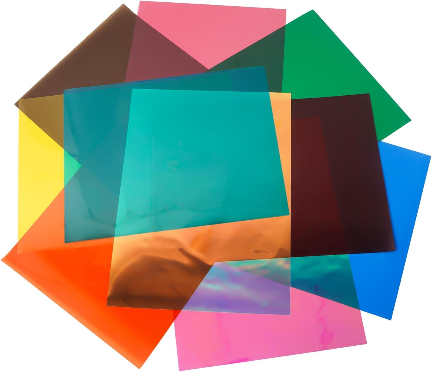 10Colors Bundle Pack Colorful Transparent Window Film Self Adhesive Glass Fil…