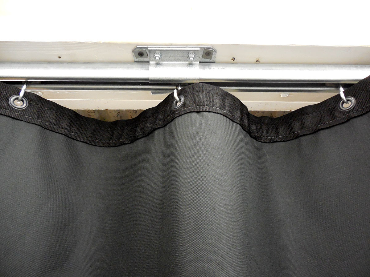 Heavy Duty Steel Curtain Hanging Track System w/ rollers & mounting hardware