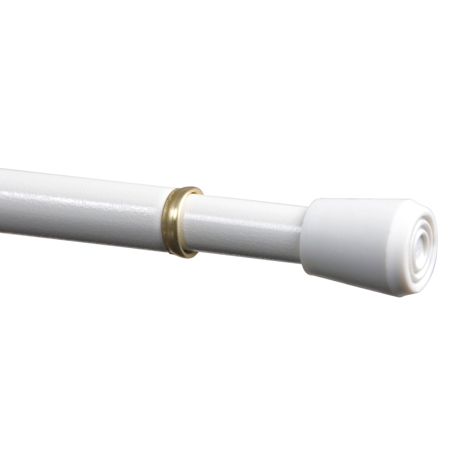 28-48 Inch Adjustable Spring Tension Curtain Rod, 7/16 In. Diameter Steel Tube,