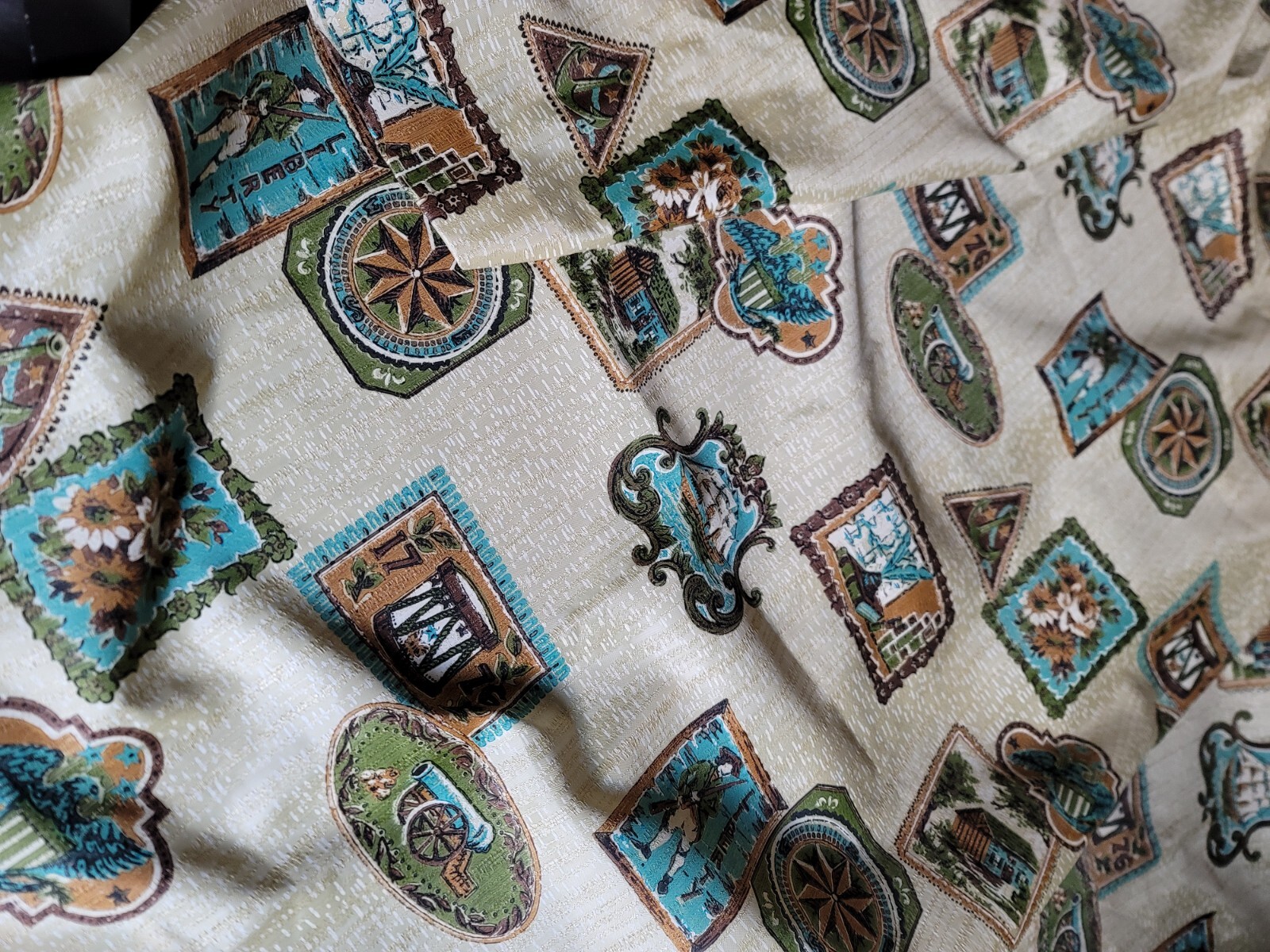 3 Curtain Panels United States Americana 1776 Theme 84″ Length