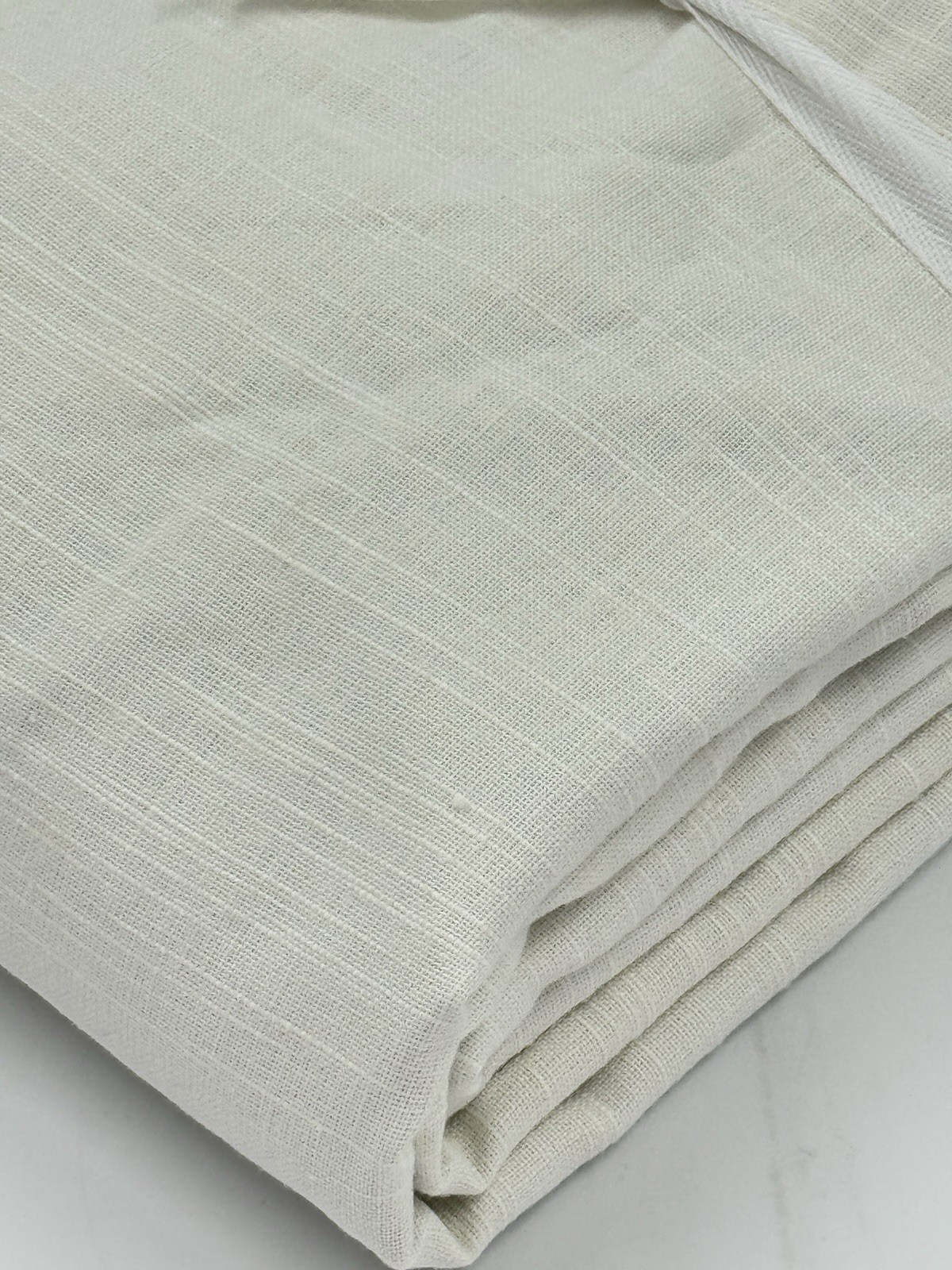 New Pottery Barn 50 x 96 Emery Linen Bronze Grommets Blackout Curtain, Ivory
