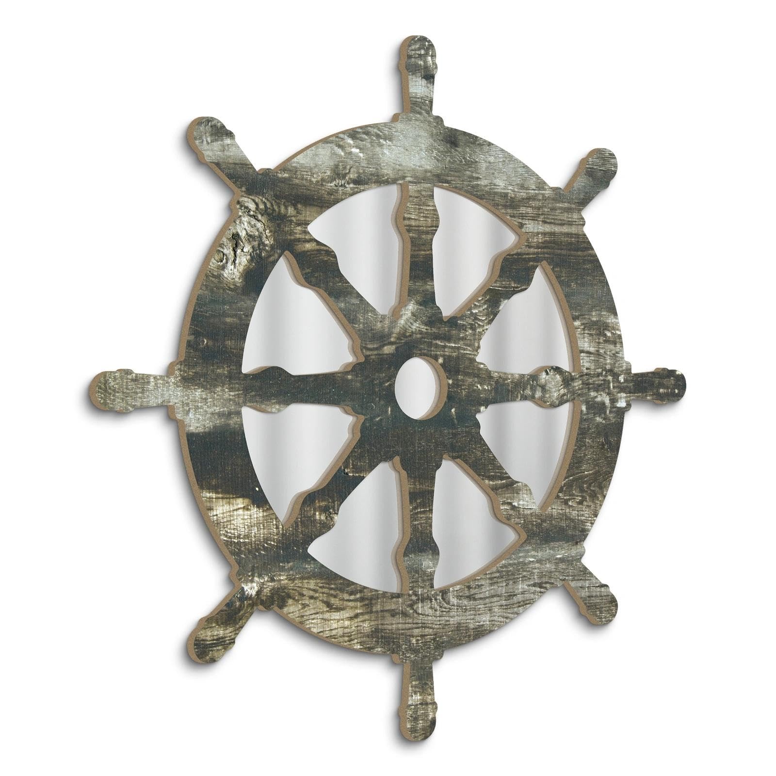 Nautical Ship Wheel Wall Decor Set 5mm Foam Board Acrylic Mirror Crocodile Ho…