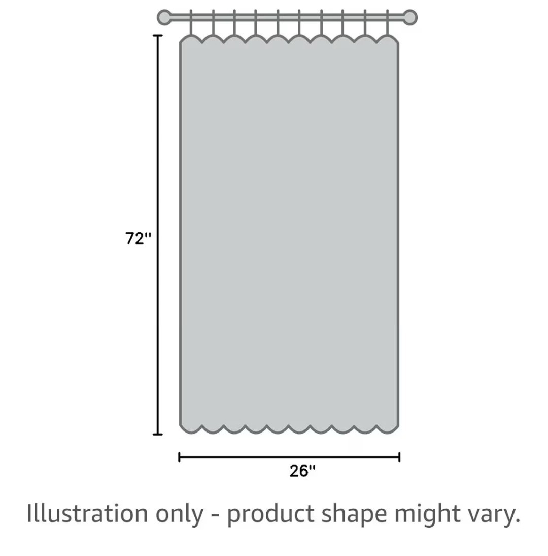 Nicetown Door Window Curtains – Entry Way French Door Thermal Insulated 26 x 72″