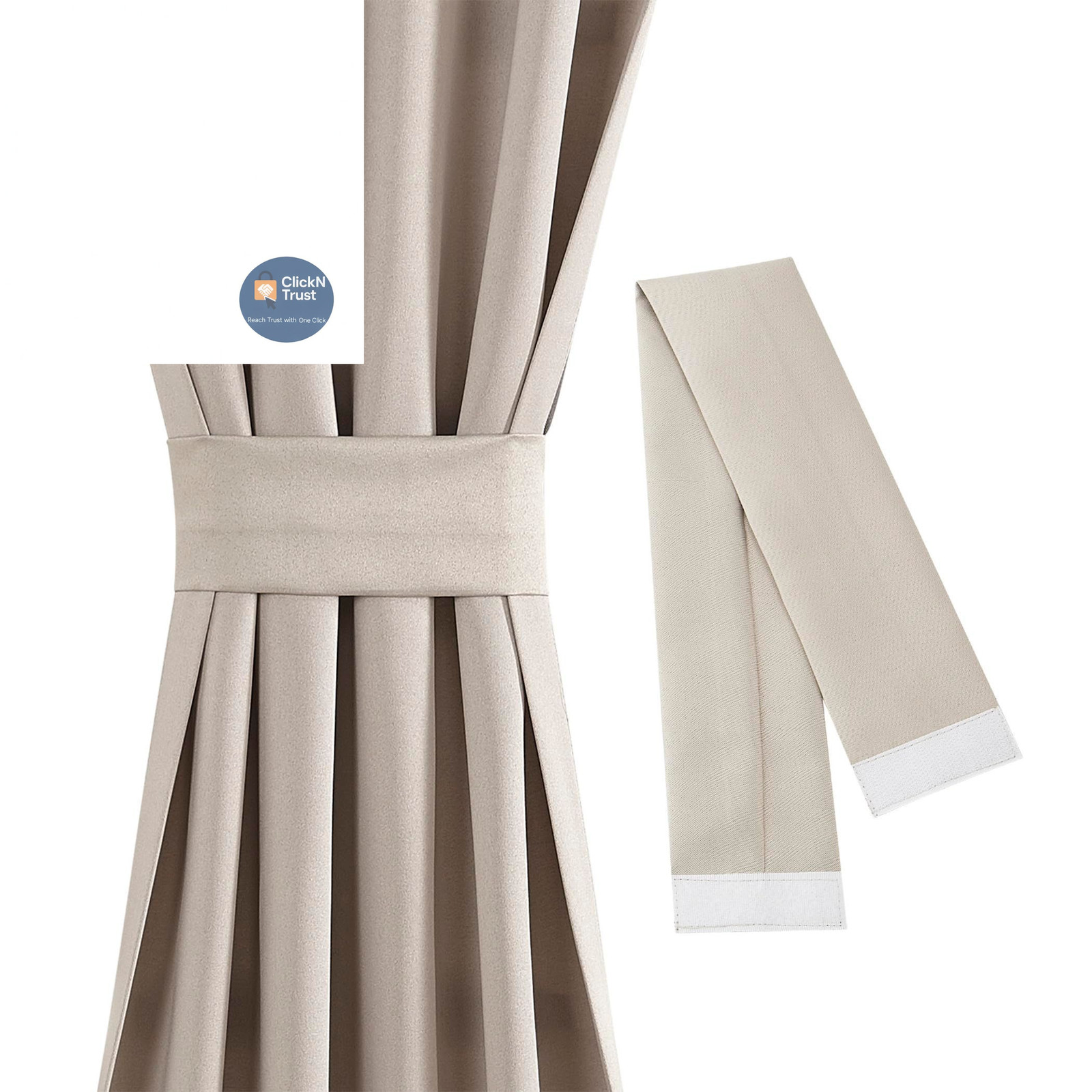 Sun Zero Barrow Energy Efficient Rod 54″W x 72″L (Pack of 1), Stone Beige