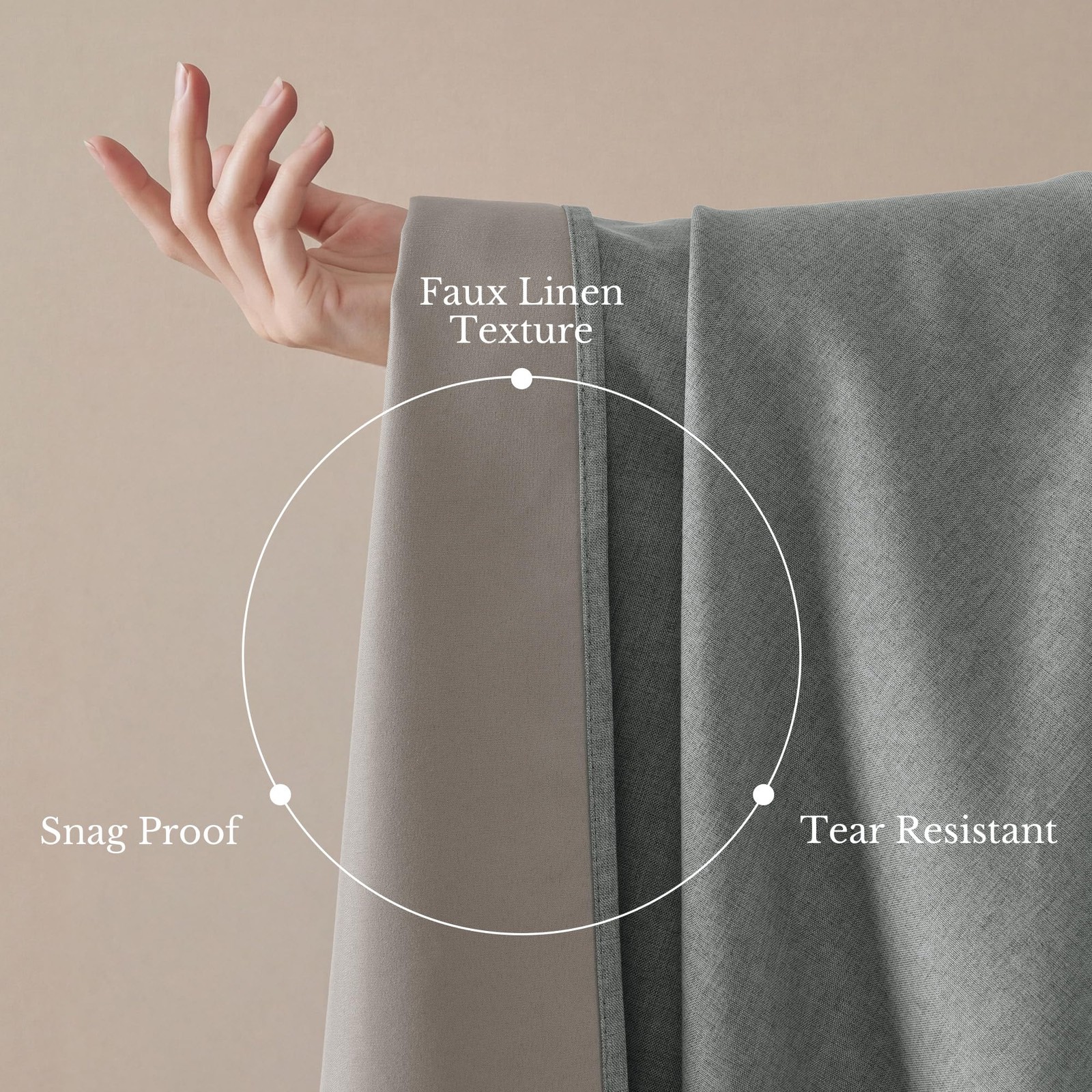 100% Blackout Curtains for Bedroom 84 Inches Long 2 Panels Set, Grey Grommet …