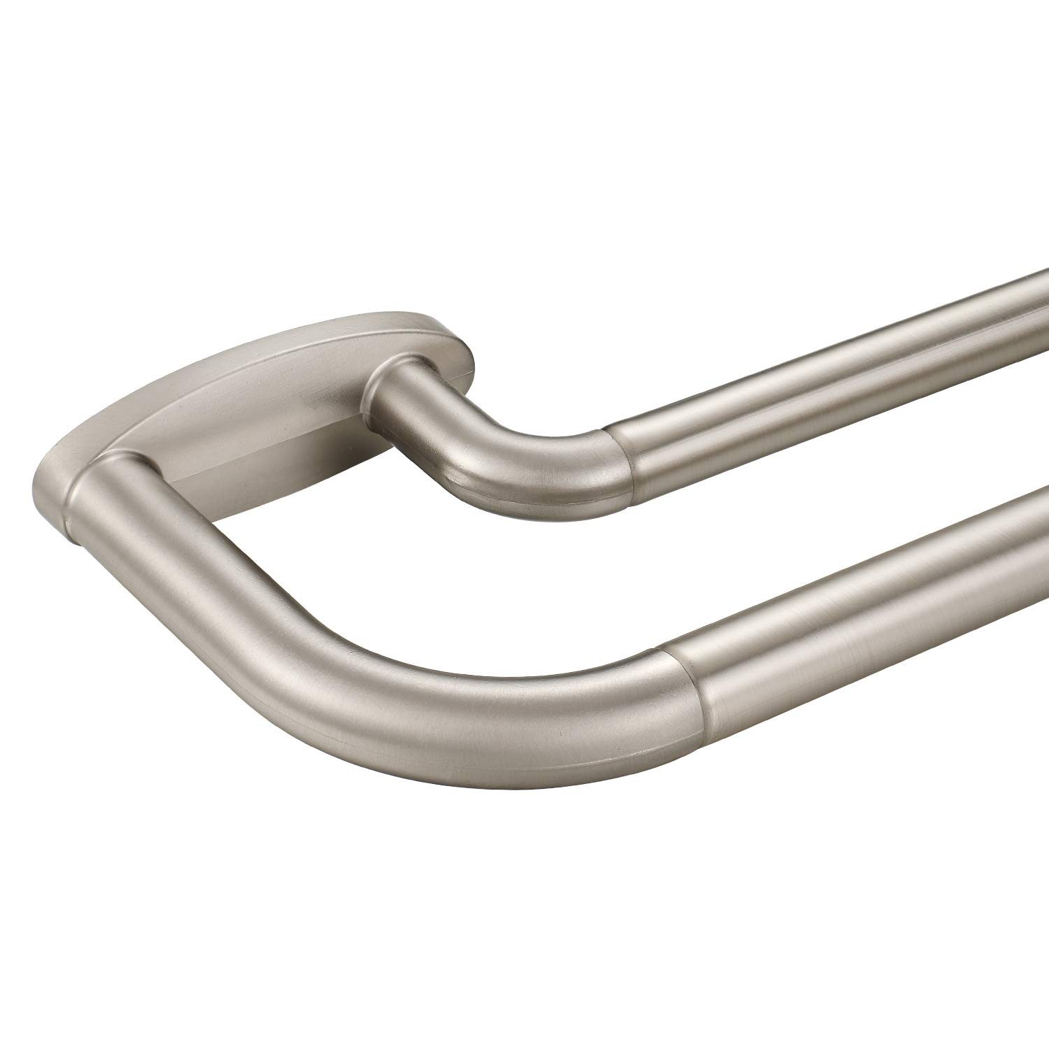 Double Curtain Rods Brushed Nickel,Room Darkening Drapery Rod 28-48 Inches,Ad…