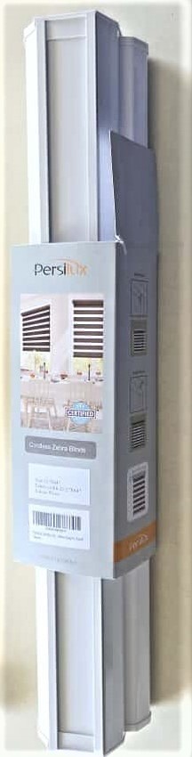 Persilux Cordless Zebra Blinds (22″W X 64″H,White),Easy to Install