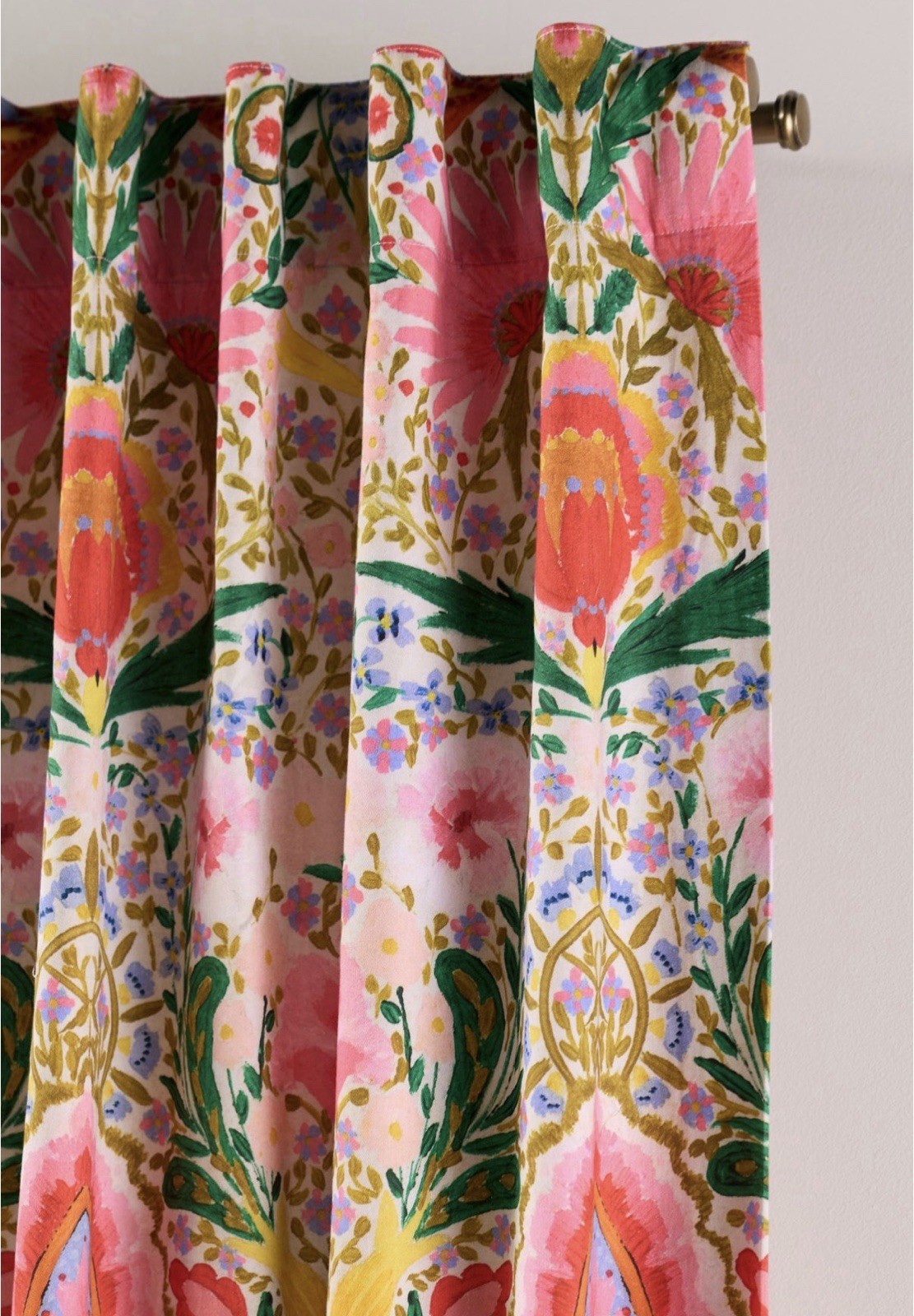 Set Of 2 Anthropologie MINDTHEGAP Cotton Printed Susie Q Curtain NWOT! 50×96!