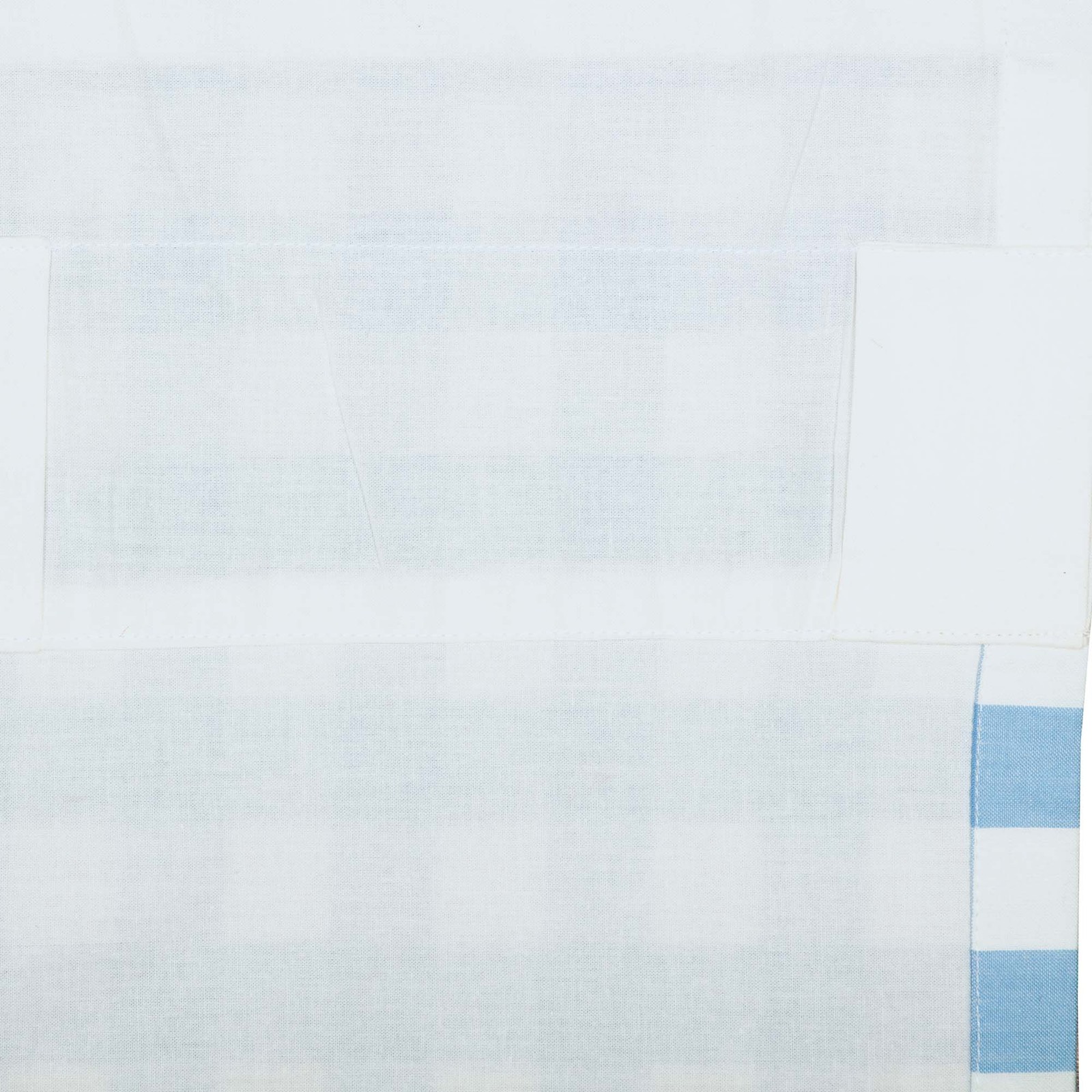 Farmhouse 24″x36″ Tier Pair Blue Rod Pocket Kitchen Window Curtains VHC Brands