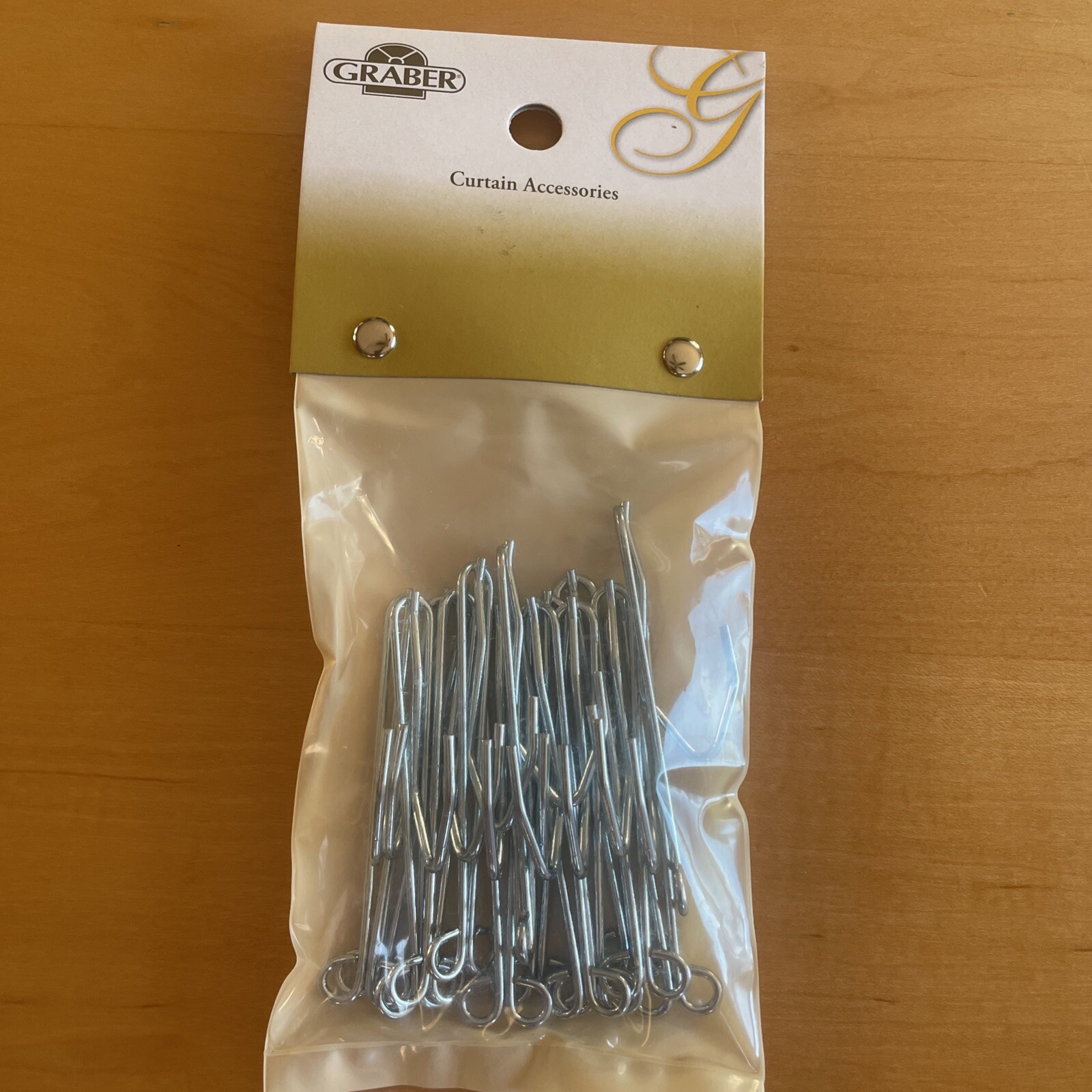 14 Pc NIP Pin OnDrapery Curtain Hooks Graber Steel Pinch Pleated 1” Drop 7-240-0