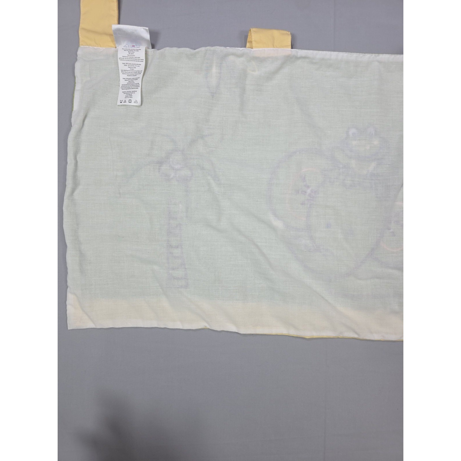 NoJo Jungle Babies Valance Set 2 Green Monkey Lion Safari Nursery 14×58 Tab Top