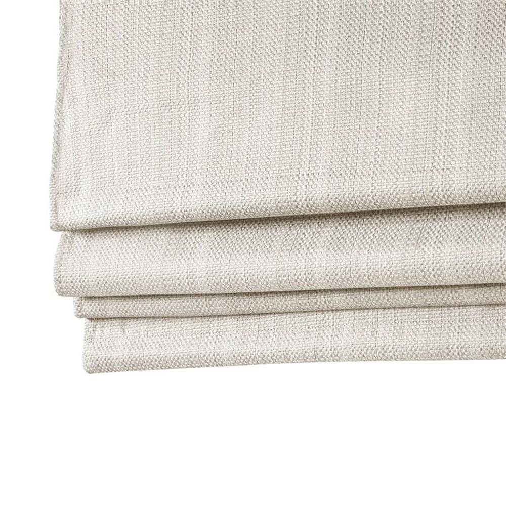 Pemberly Row 33″ Polyester Basketweave Room Darkening Roman Shade in Ivory